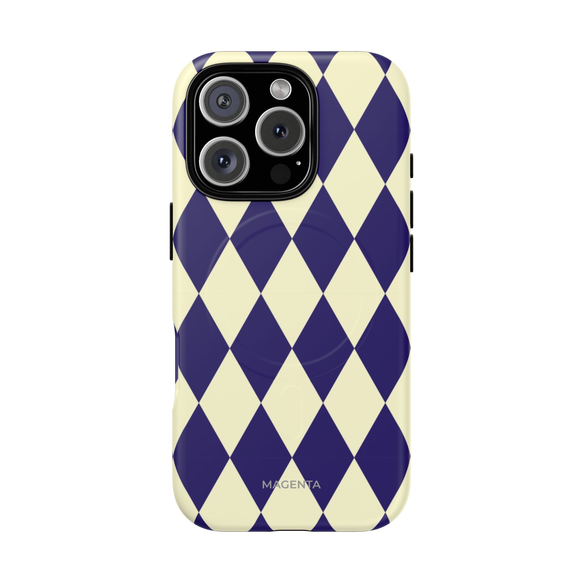 Navy & Cream Geometric Tough Magnetic Case