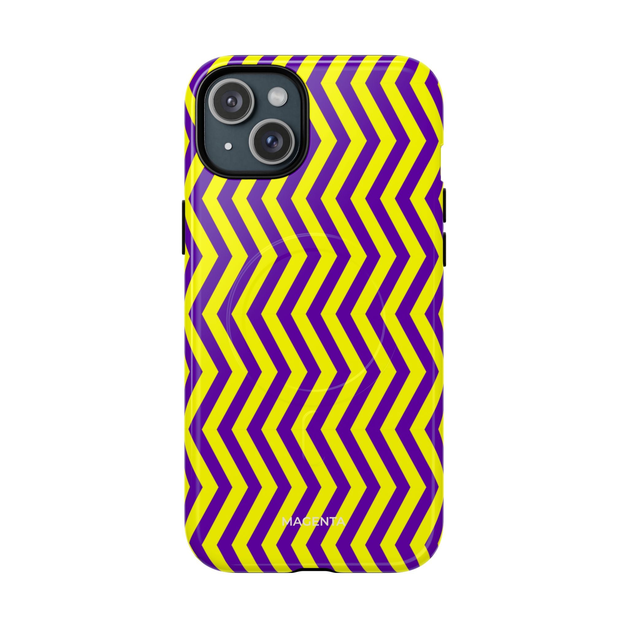 Purple Yellow Chevron Tough Mag Case