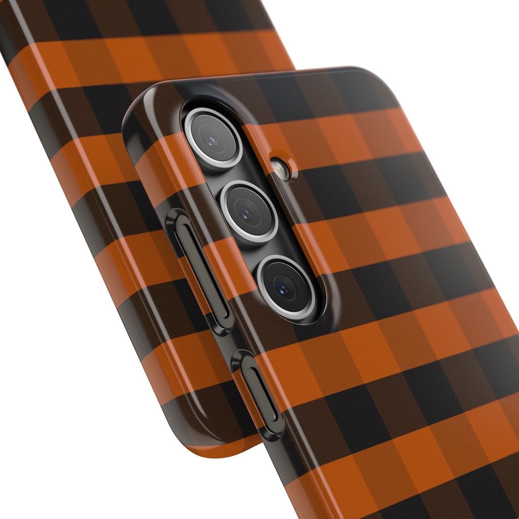 Orange Plaid Snap Case