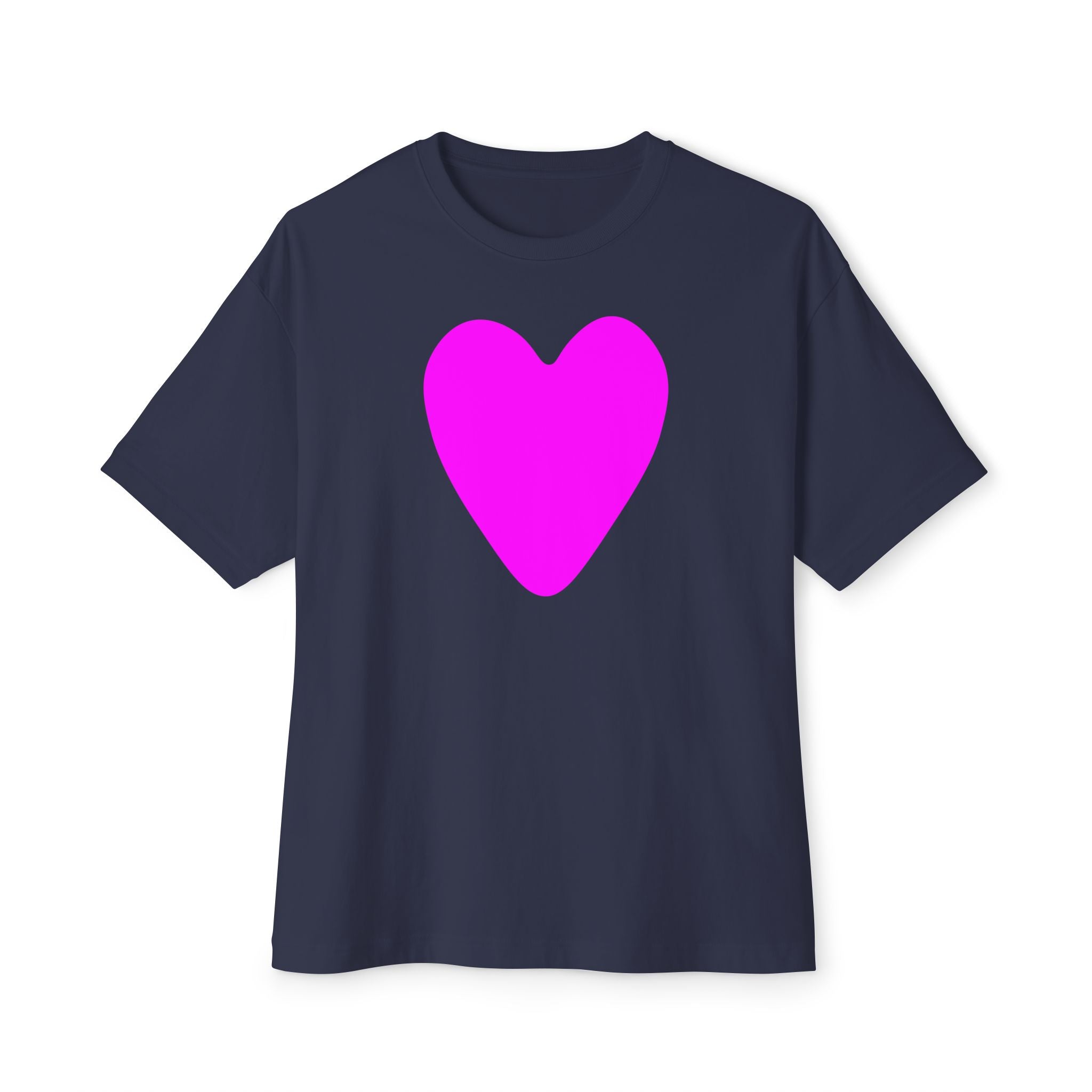 Oversized Magenta Heart Tee - Unisex