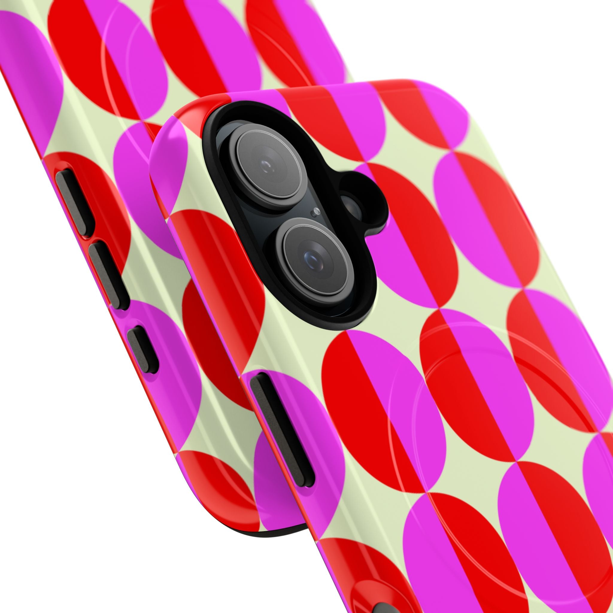 Red Pink Circle Tough Mag Case