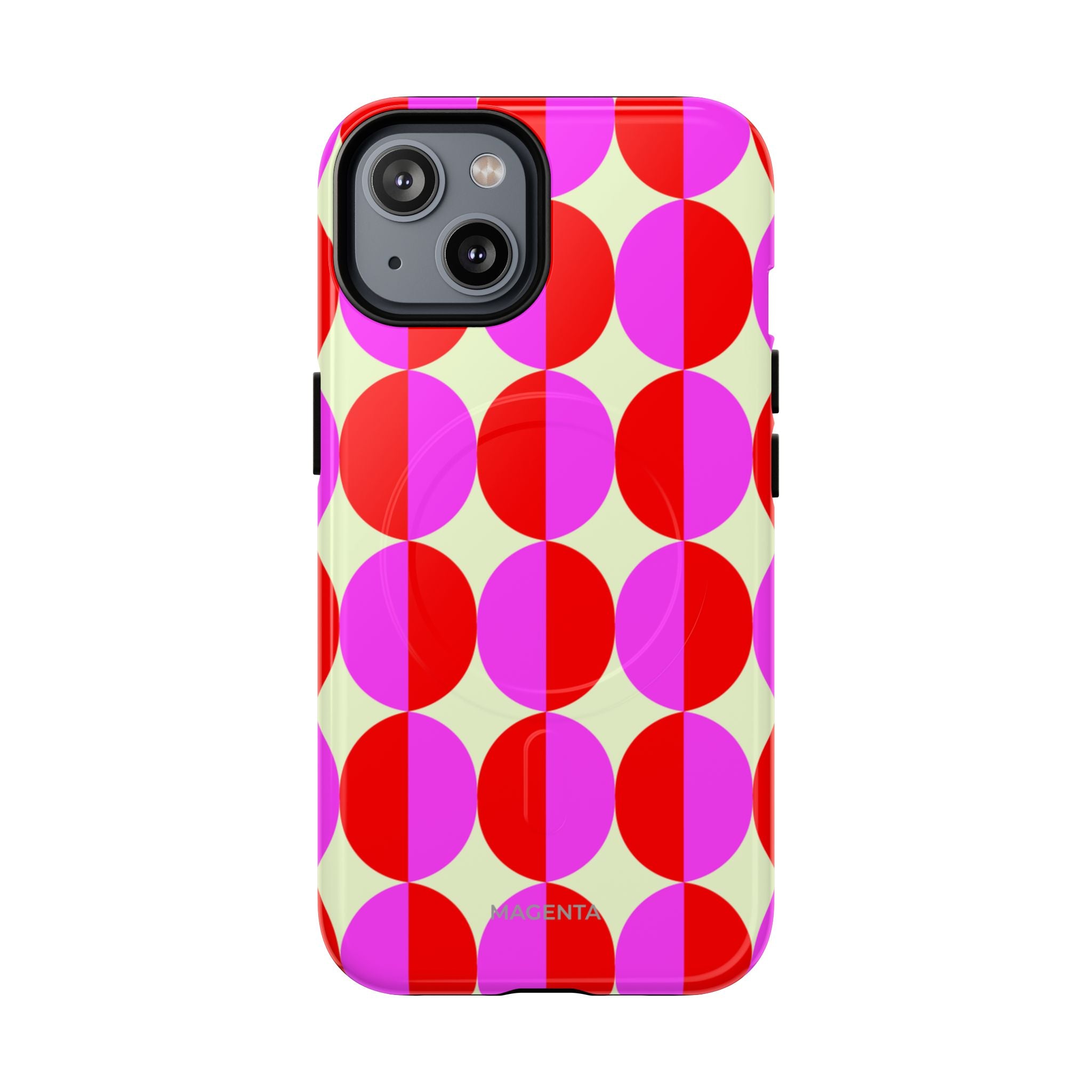 Red Pink Circle Tough Mag Case