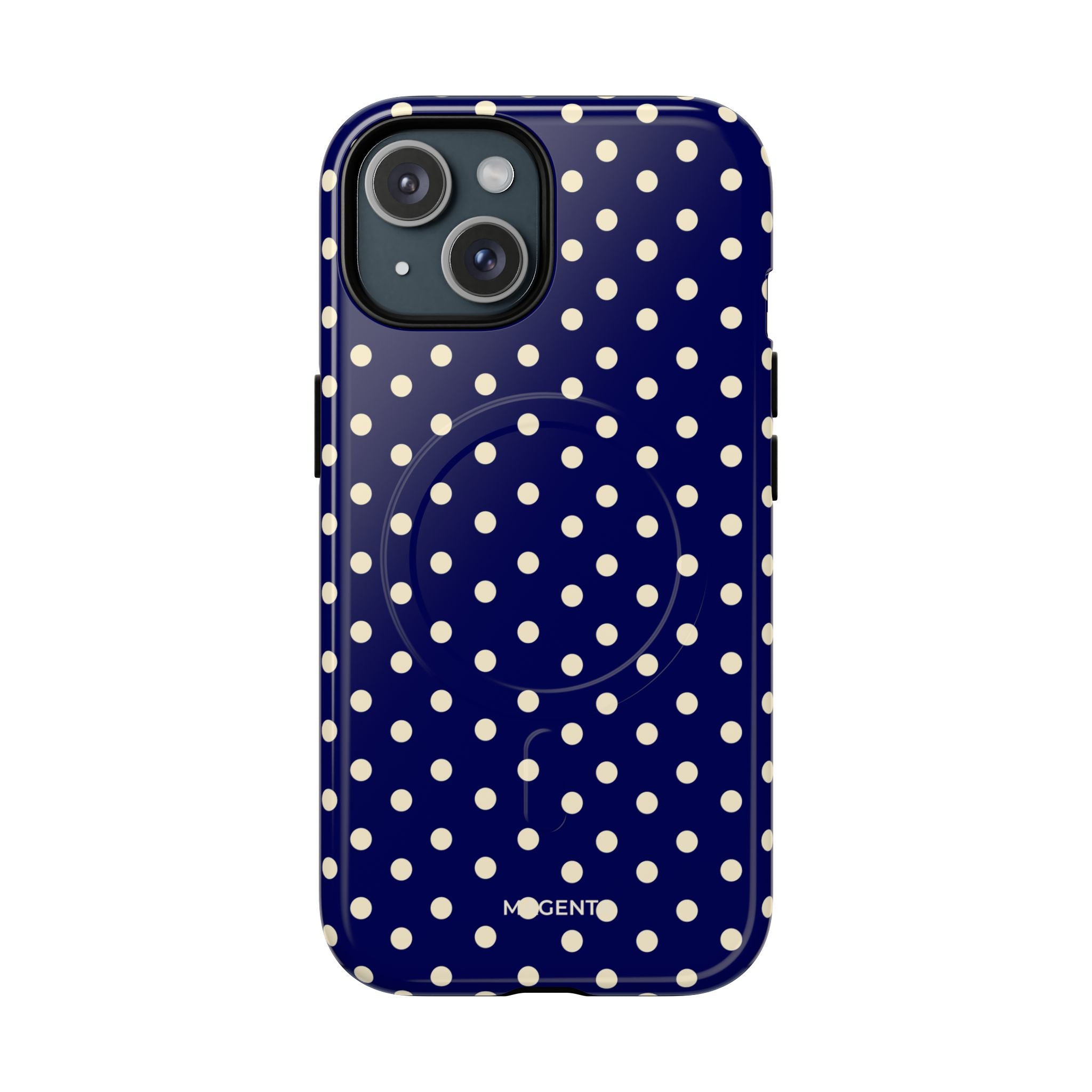 Cream On Navy Tough Magnetic Case