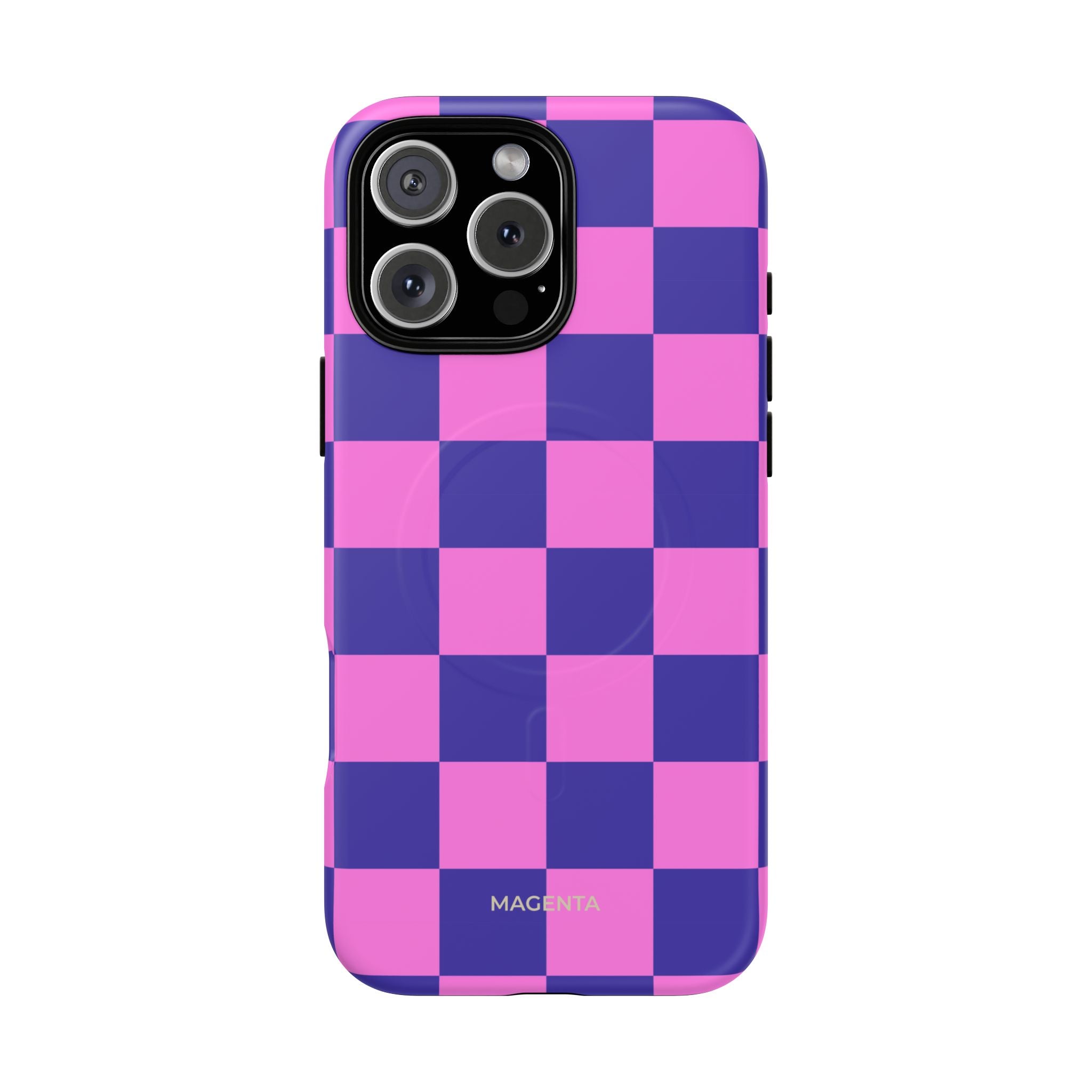 Pink & Blue Checkmate Tough Mag Case
