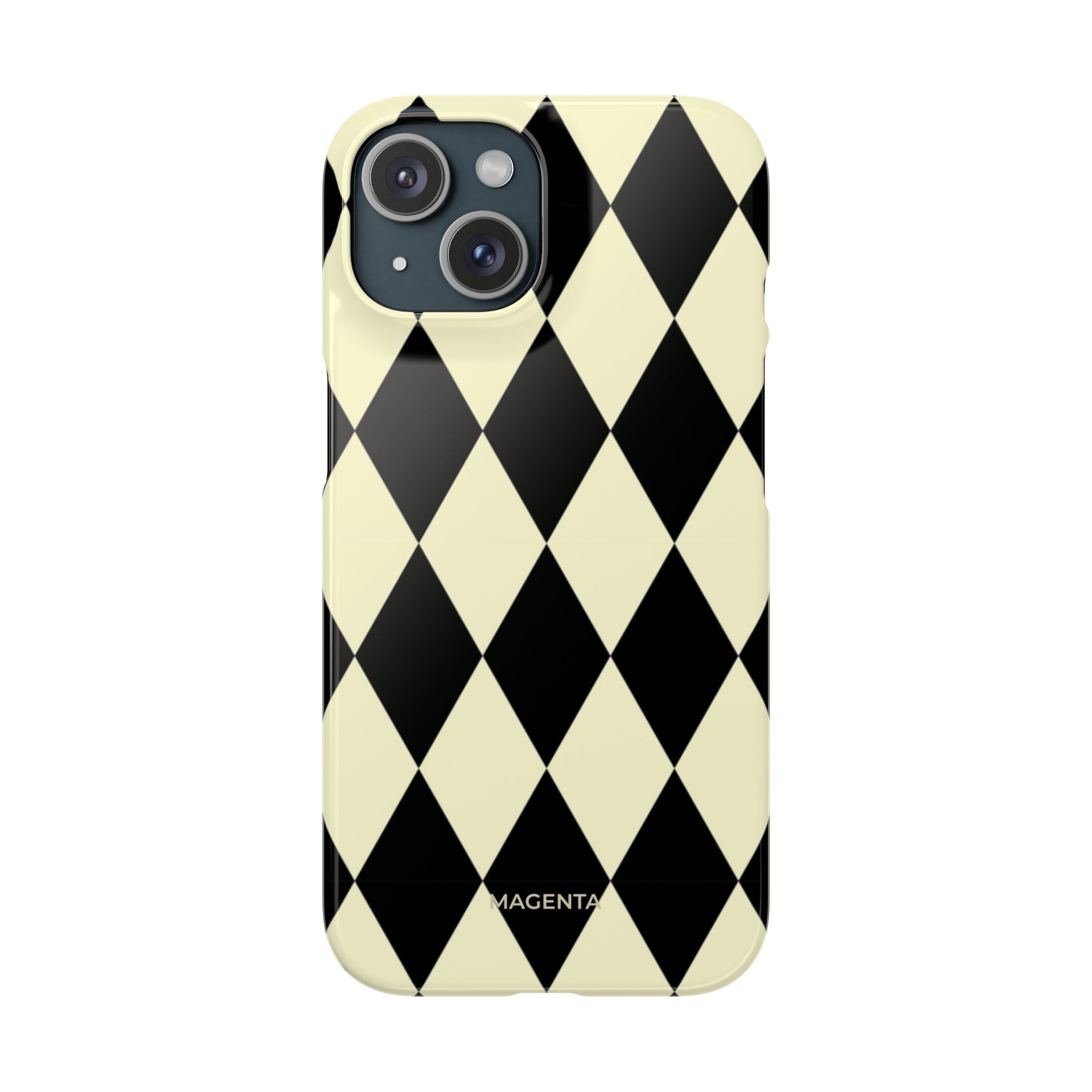 Black & Cream Geometric Snap Case