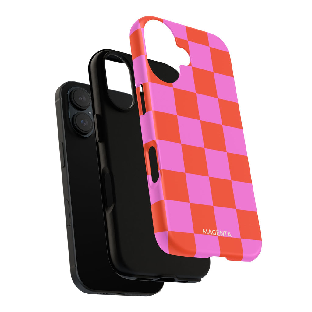 Pink & Orange Checkmate Tough Case