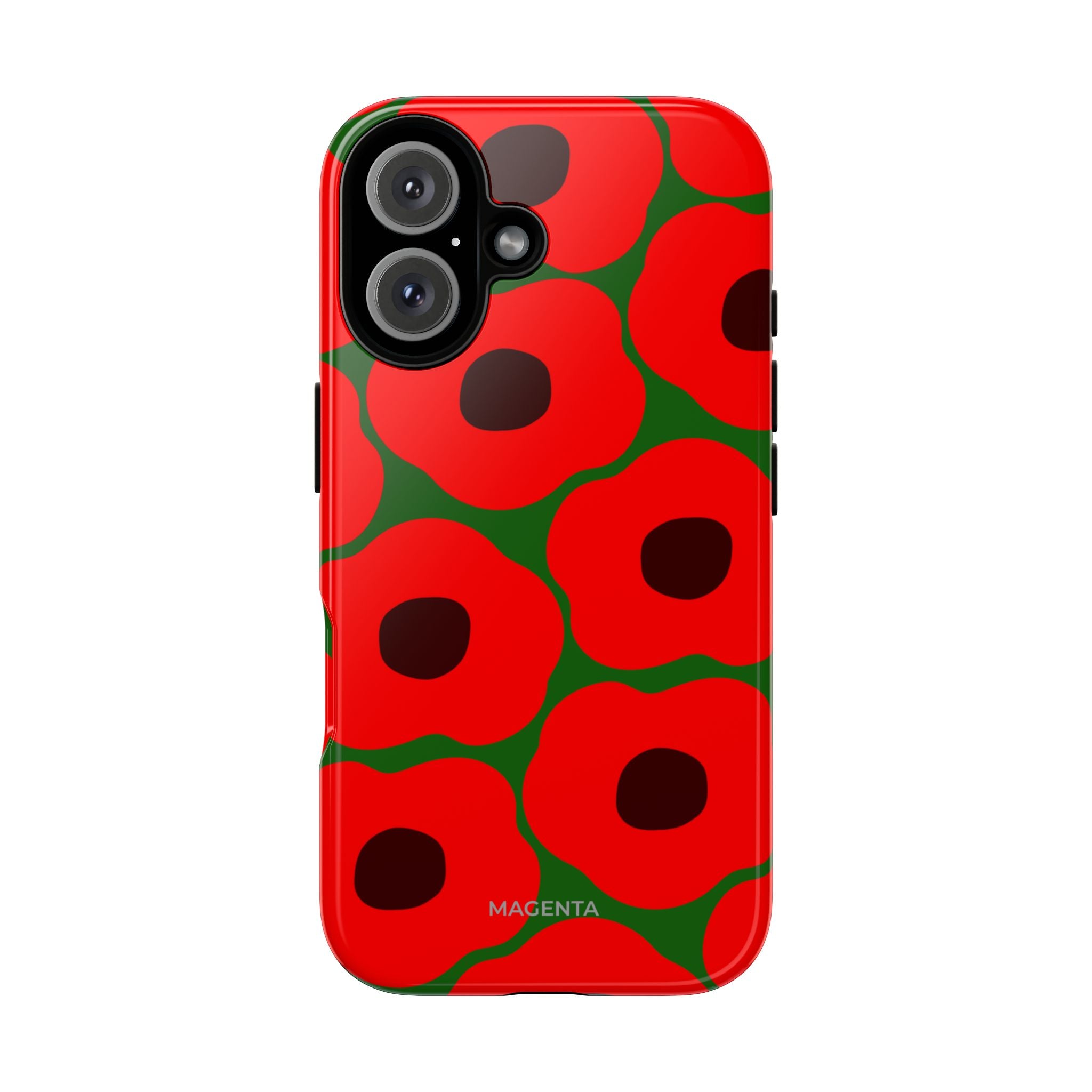 Red Poppy On Deep Green Tough Case