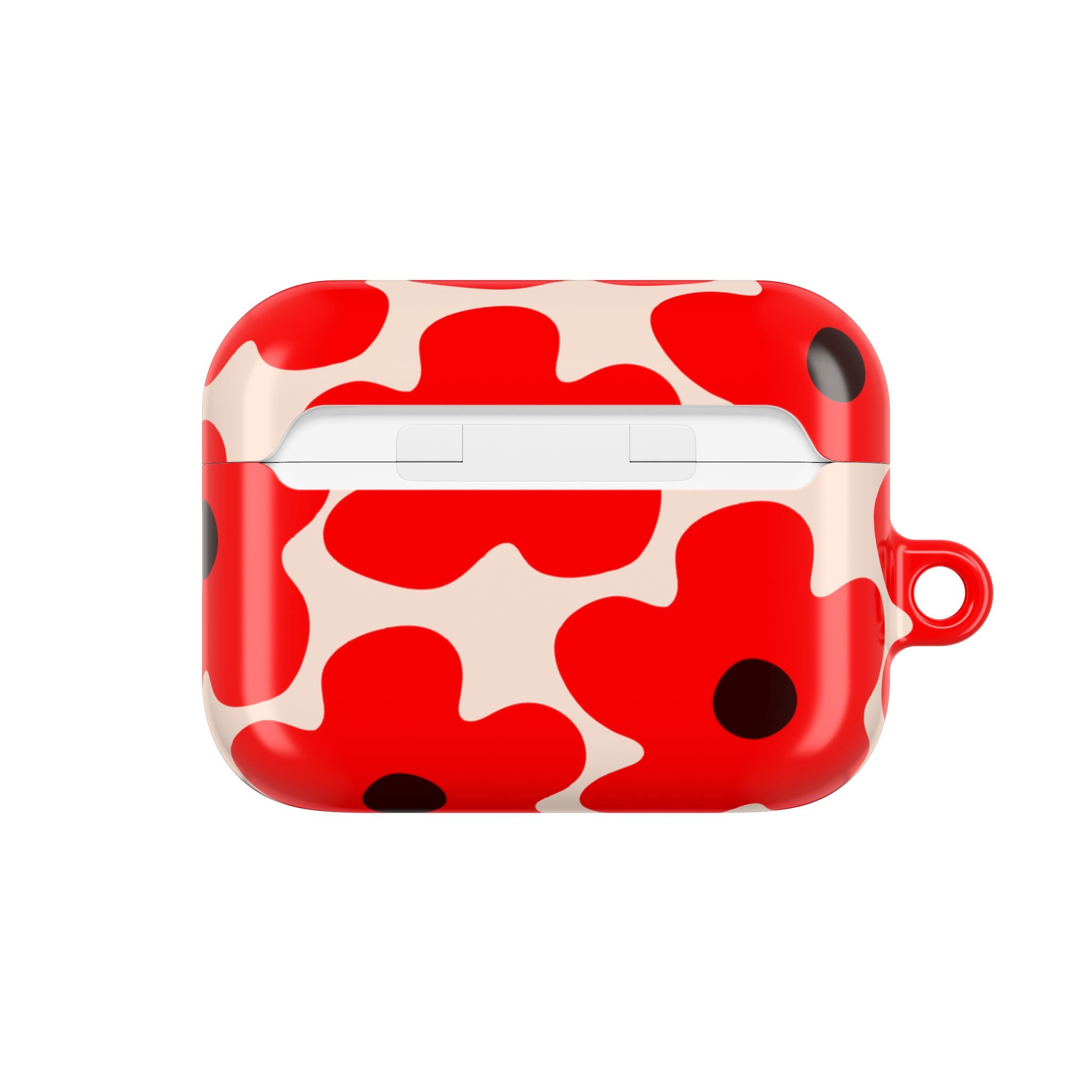 Vibrant Floral AirPods Pro Gen 2 Case - Red on Cream