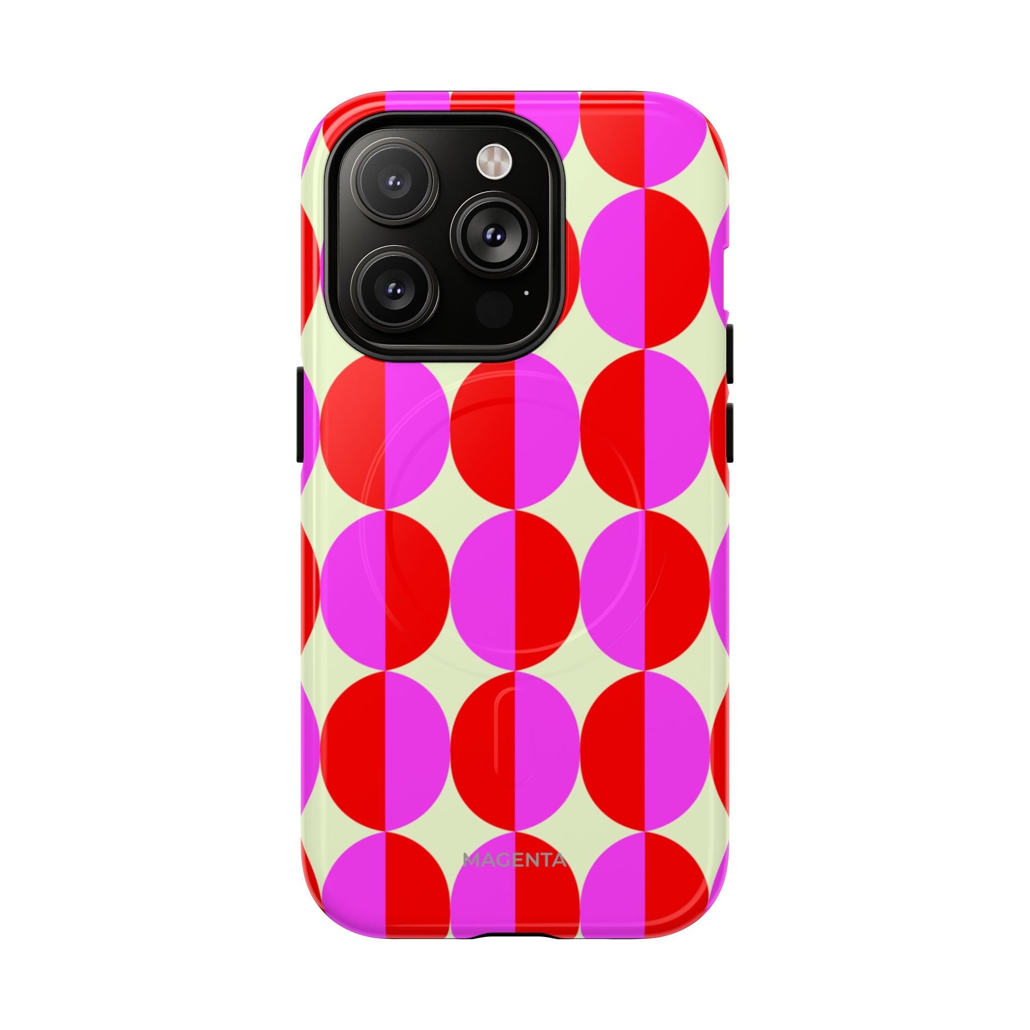 Red Pink Circle Tough Mag Case