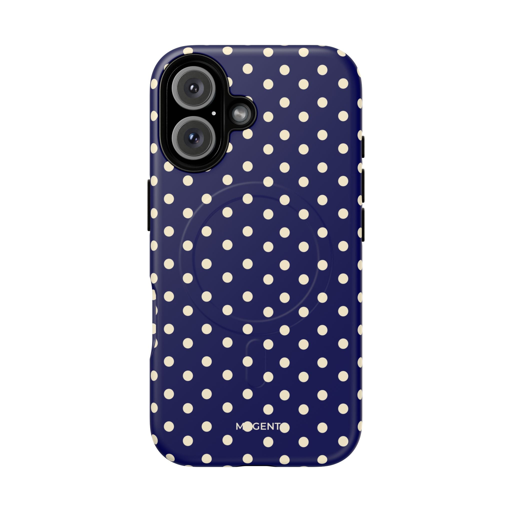 Cream On Navy Tough Magnetic Case