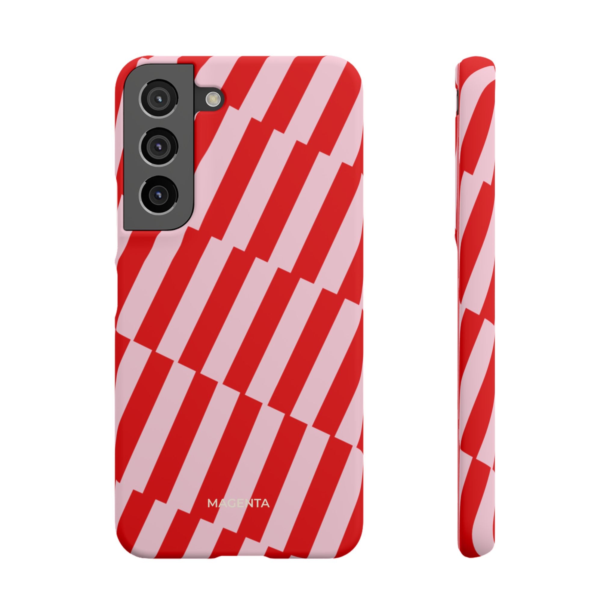 Cherry Pinstripe Snap Case