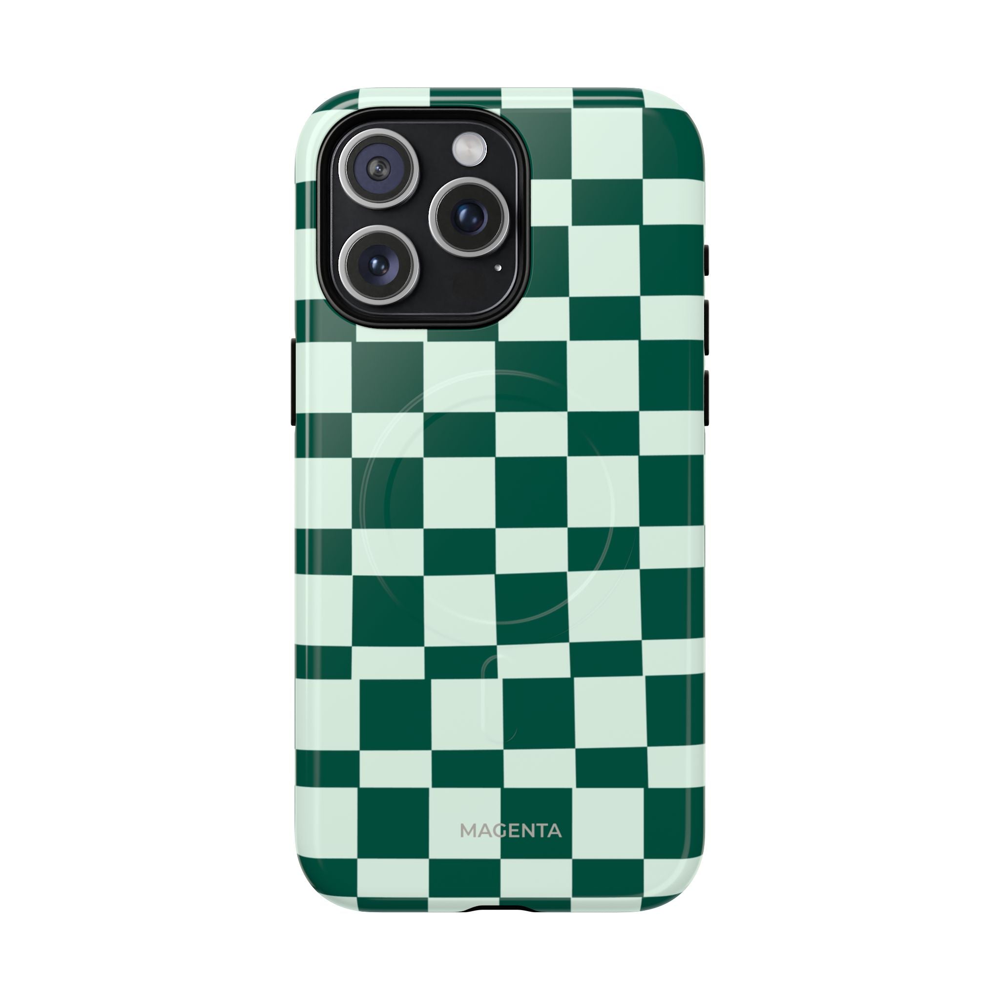 Deep Green Check Tough Magnetic Case