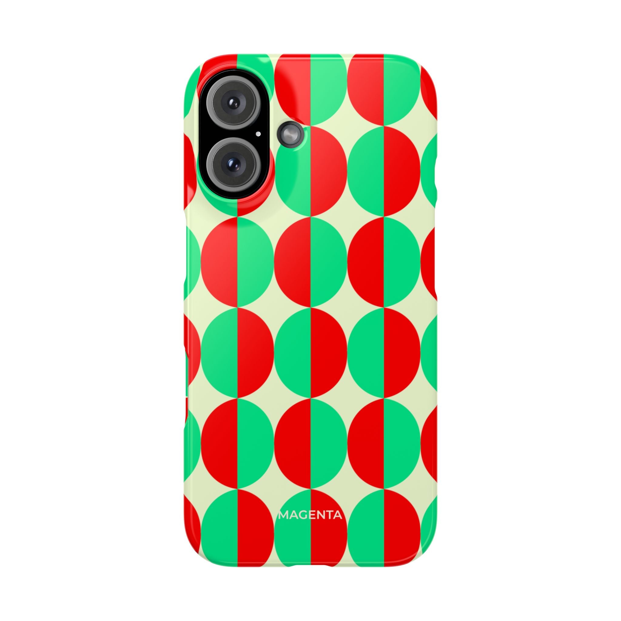 Red Green Circle Snap Case