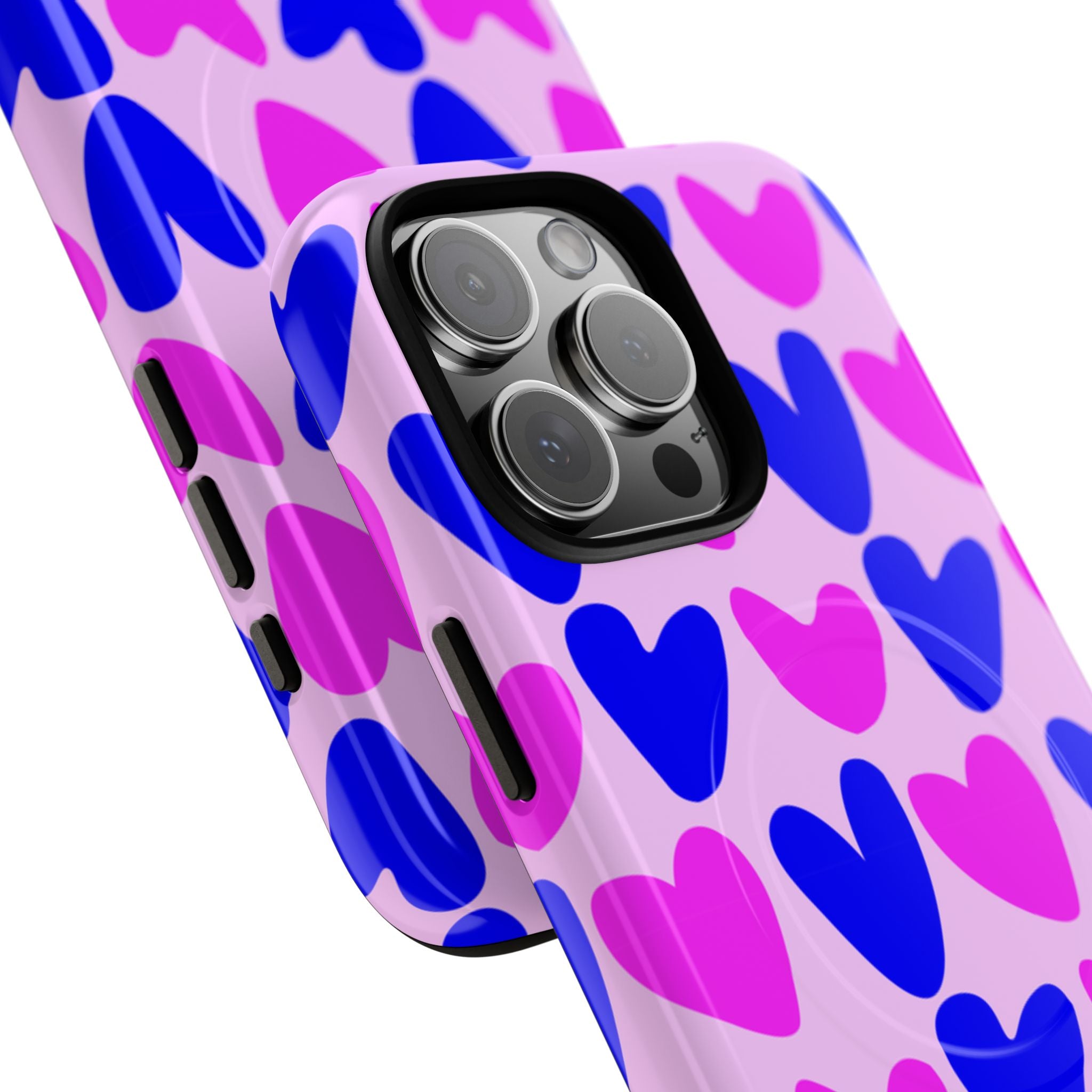 Neon Pop Heart Tough Mag Case