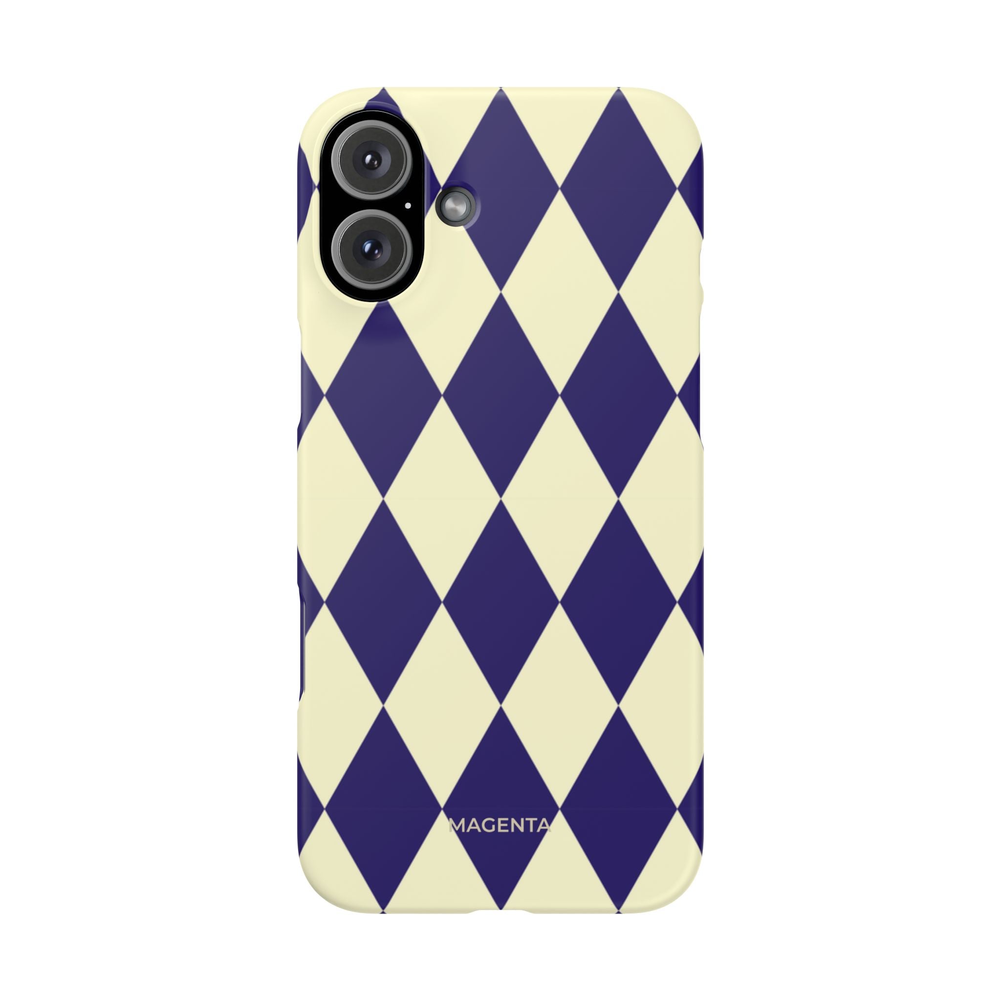 Navy & Cream Geometric Snap Case