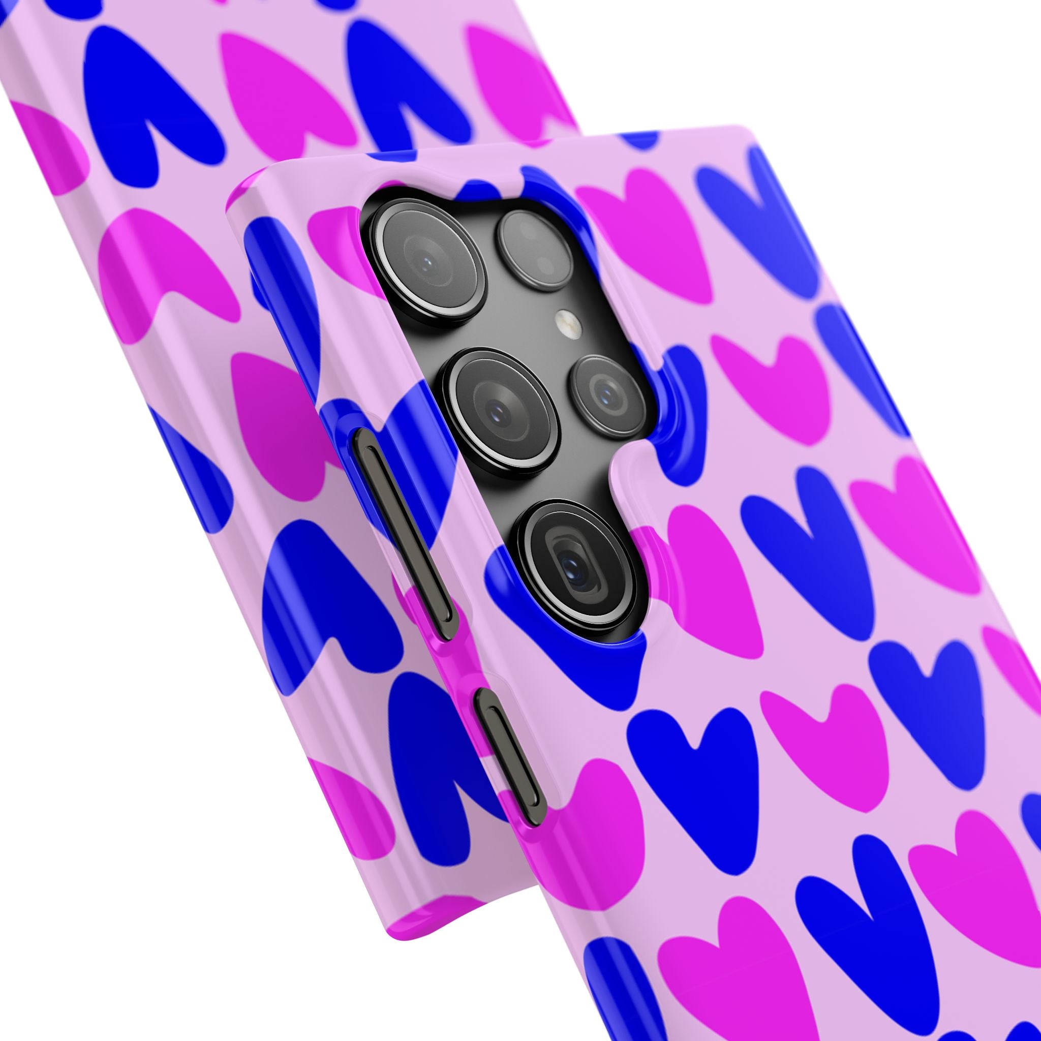 Neon Pop Hearts Snap Case