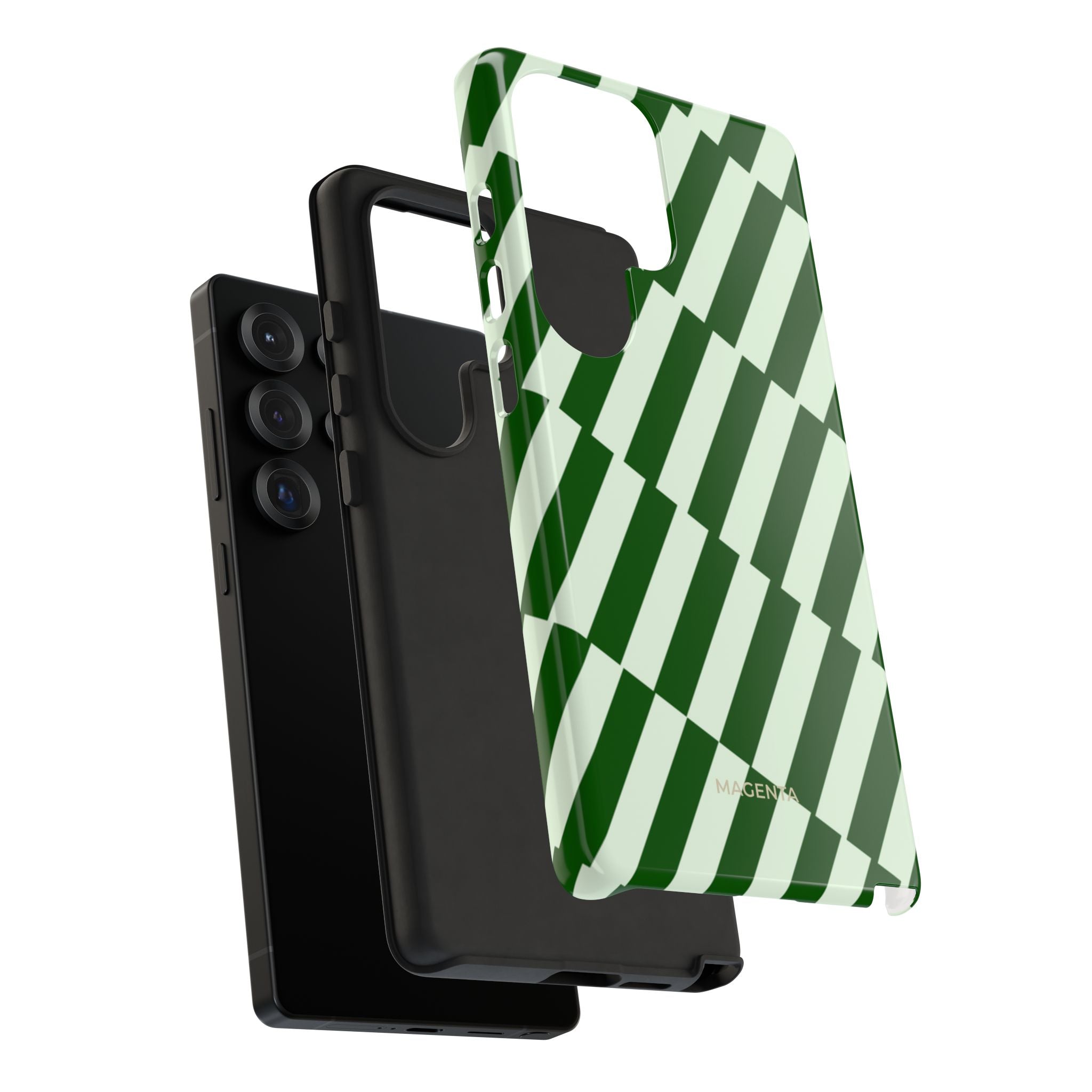 Deep Green Stripes Tough Case