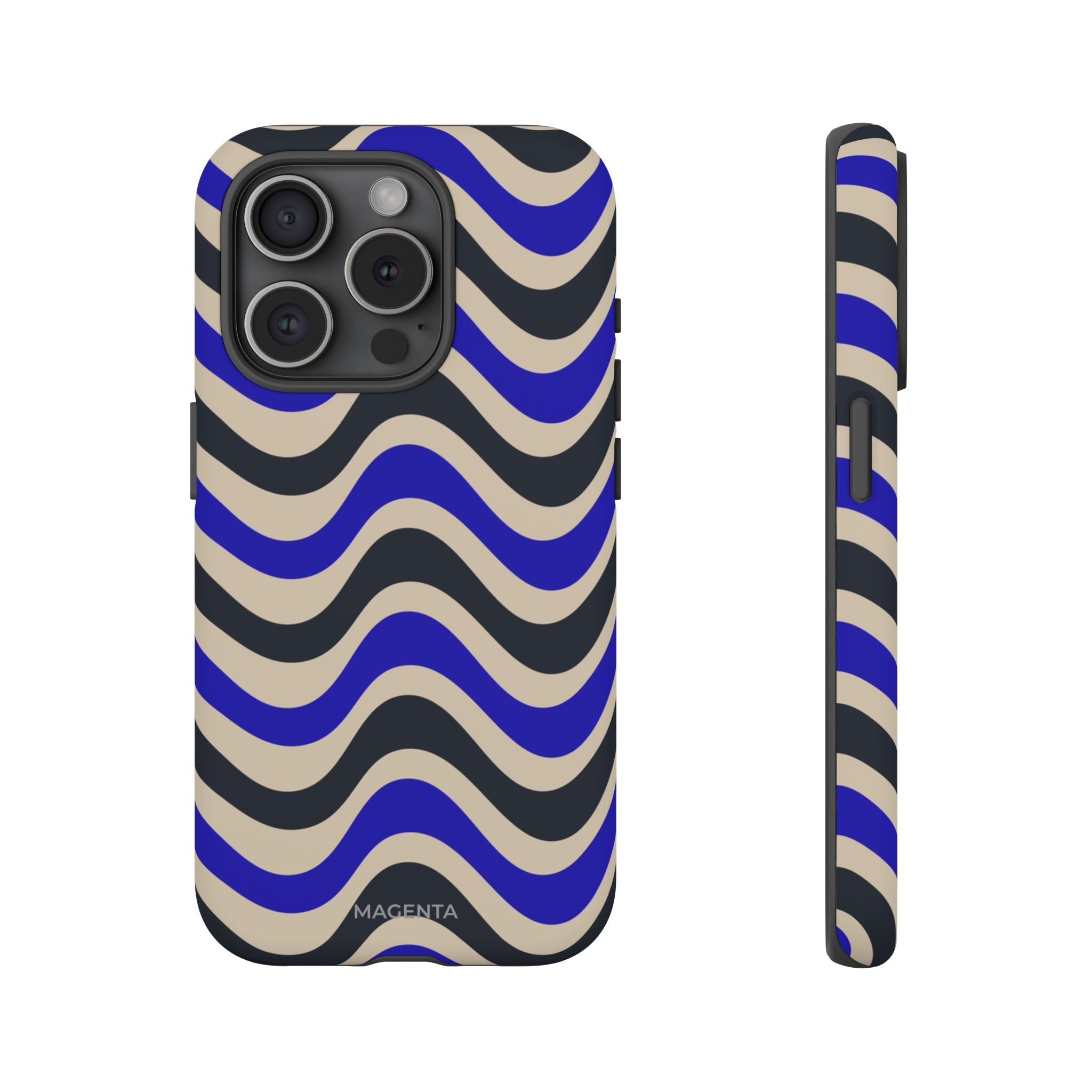 Black & Blue Waves Tough Case