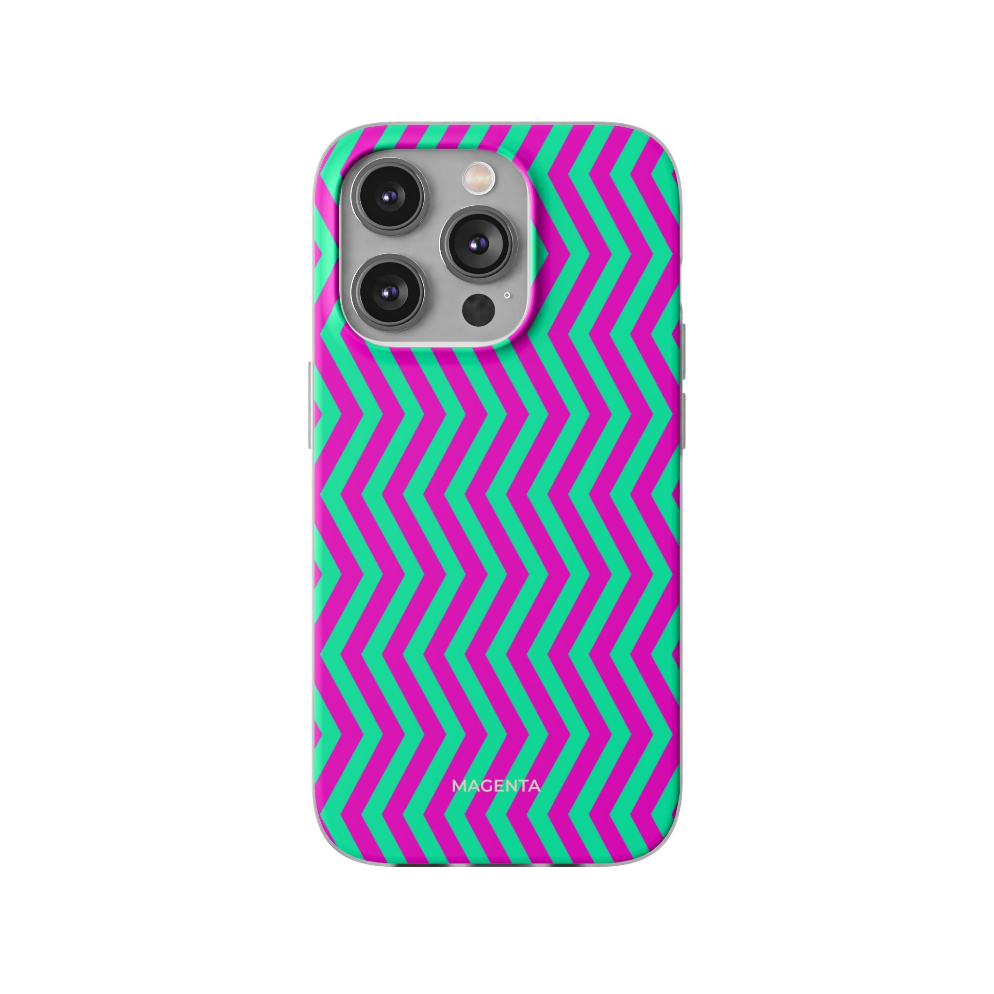Pink Mint Chevron Flexi Case