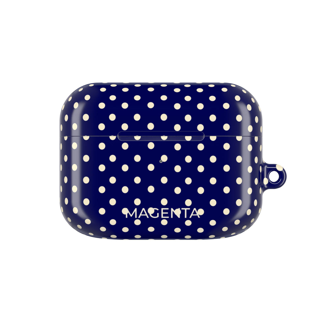Cream On Navy Polka Dots AirPods Pro Gen 1 Case