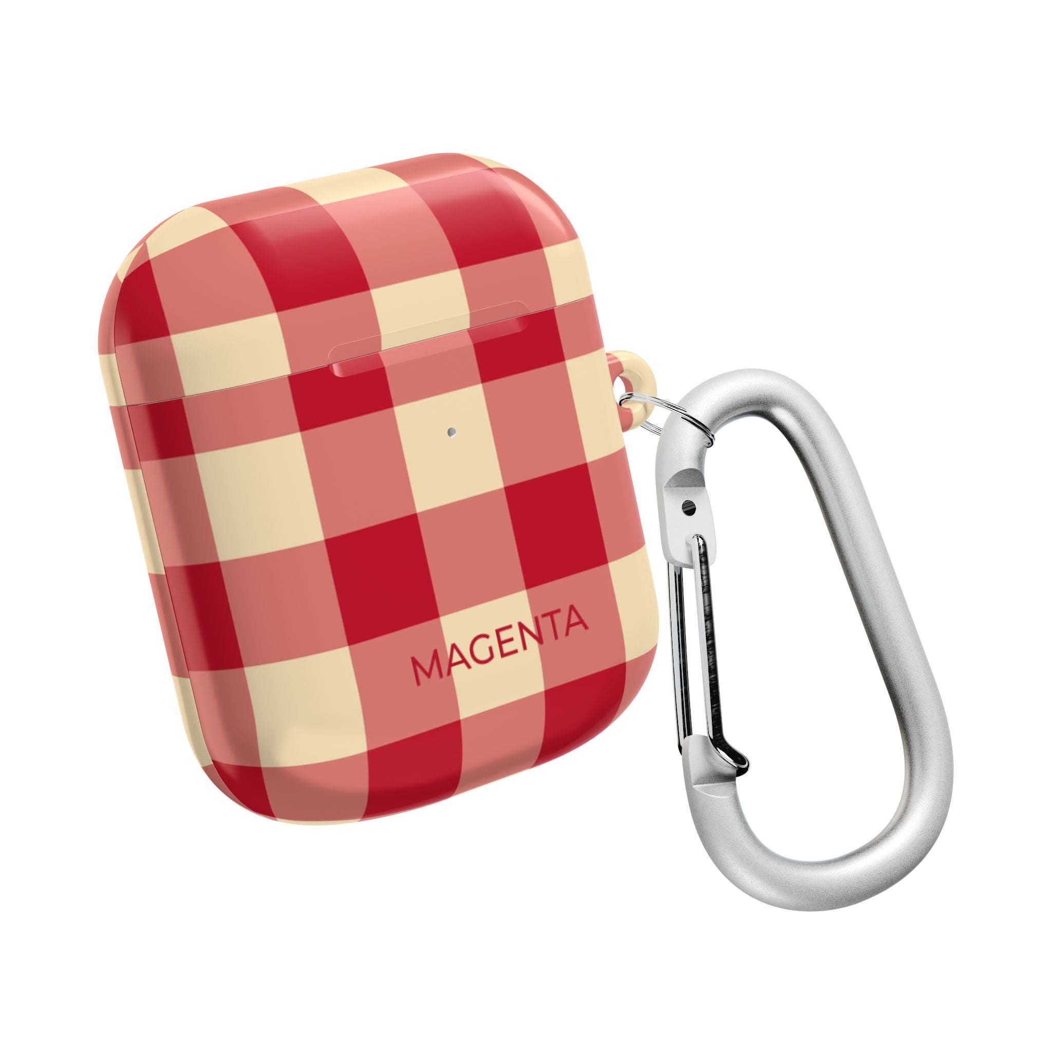 Red & Off White Plaid AirPods Case