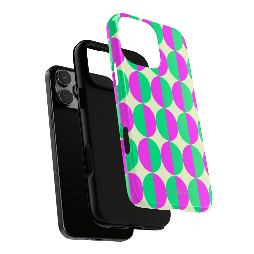 Pink Green Circle Tough Case