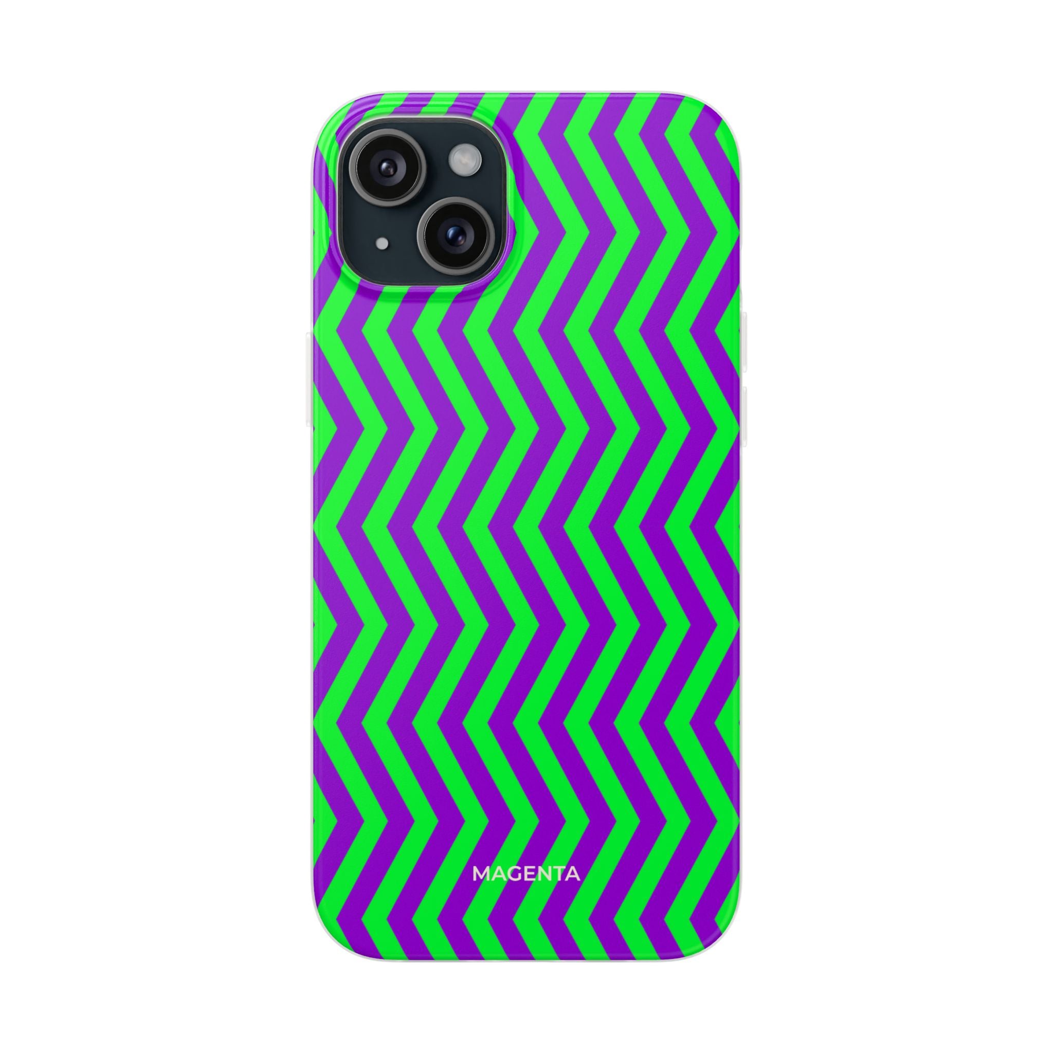 Green Purple Chevron Flexi Case