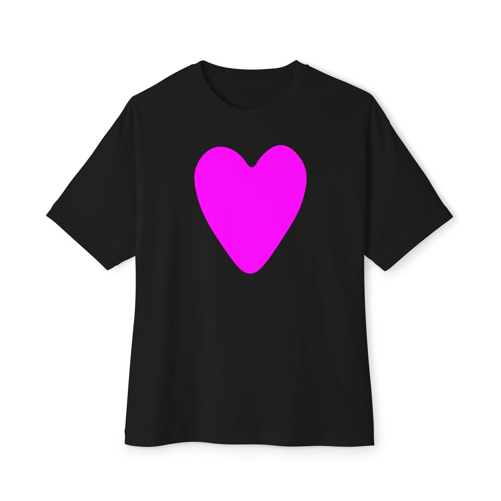 Oversized Magenta Heart Tee - Unisex