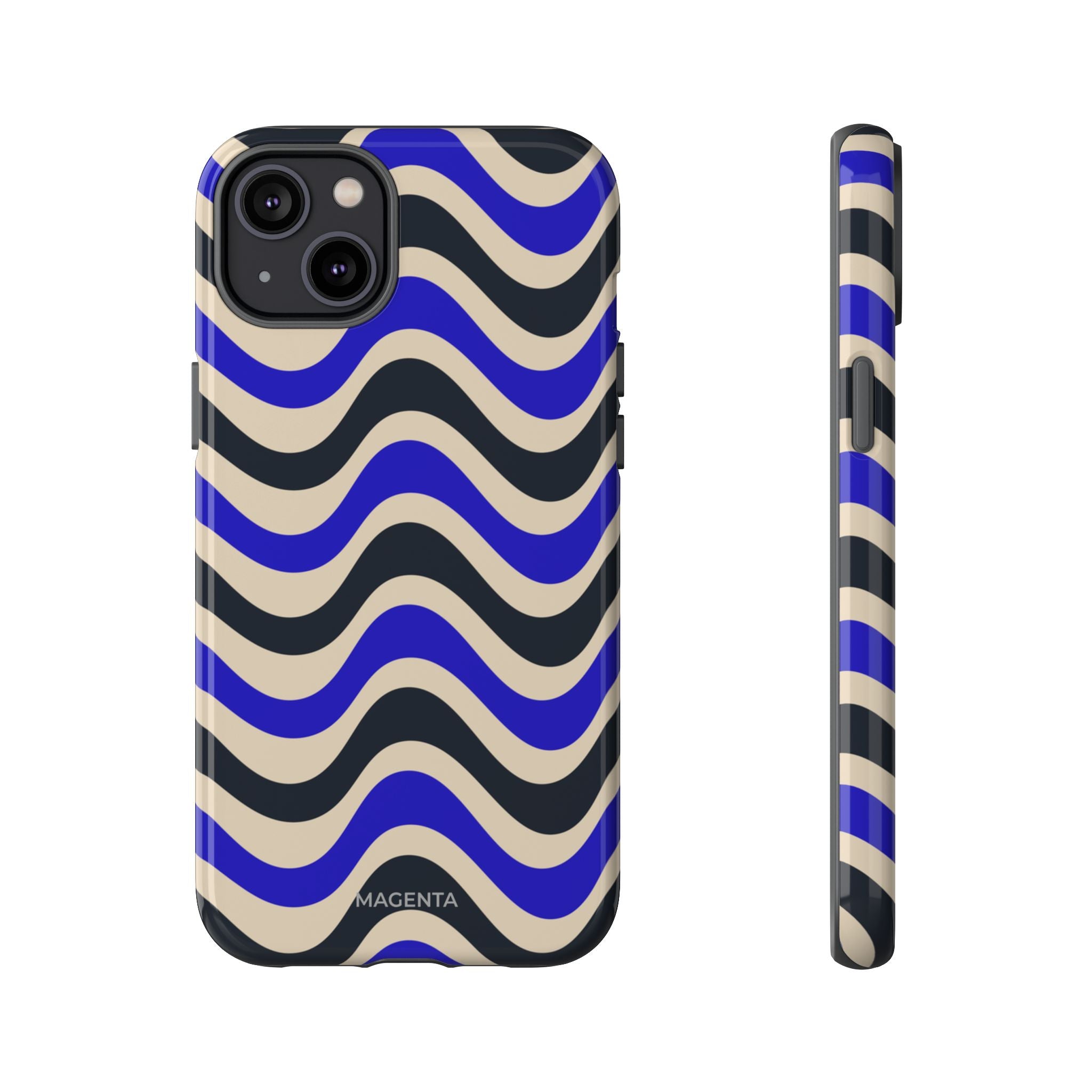 Black & Blue Waves Tough Case