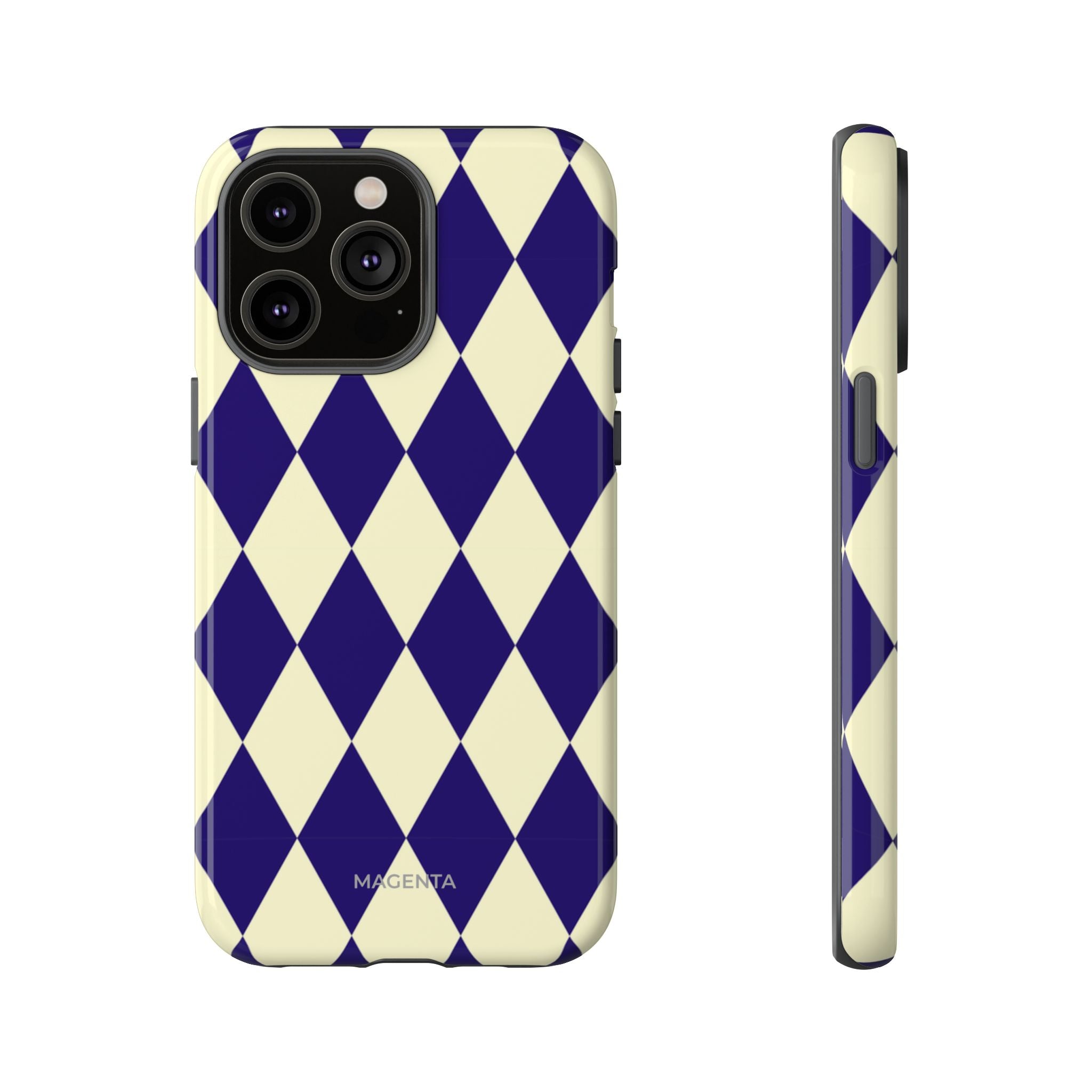 Navy & Cream Geometric Tough Case