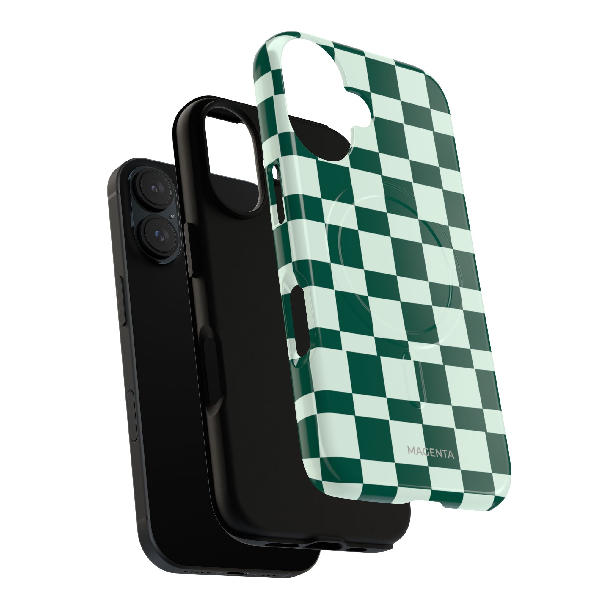Deep Green Check Tough Magnetic Case