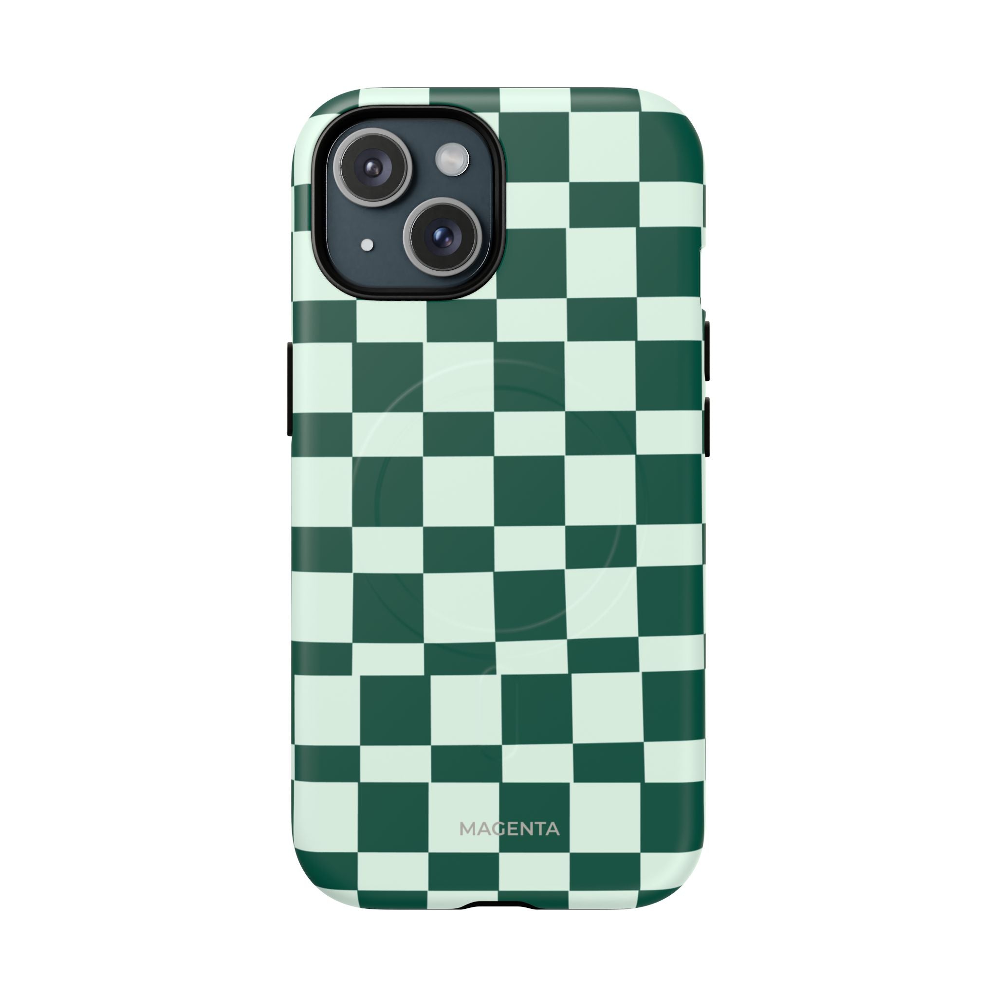 Deep Green Check Tough Magnetic Case