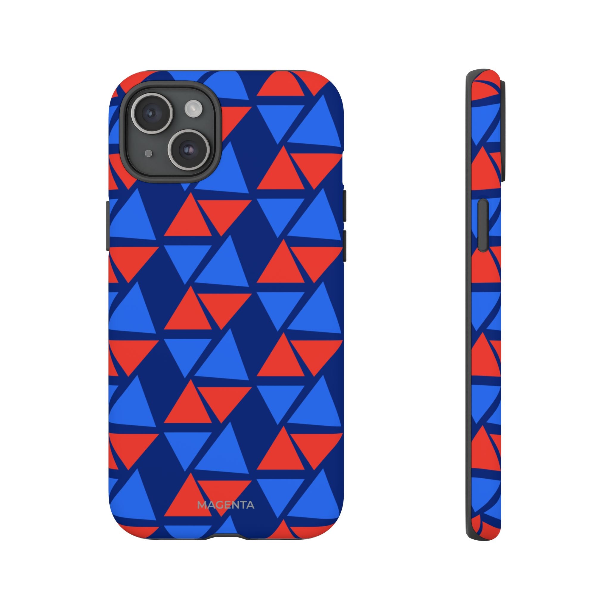 Blue Red Triangle Tough Case