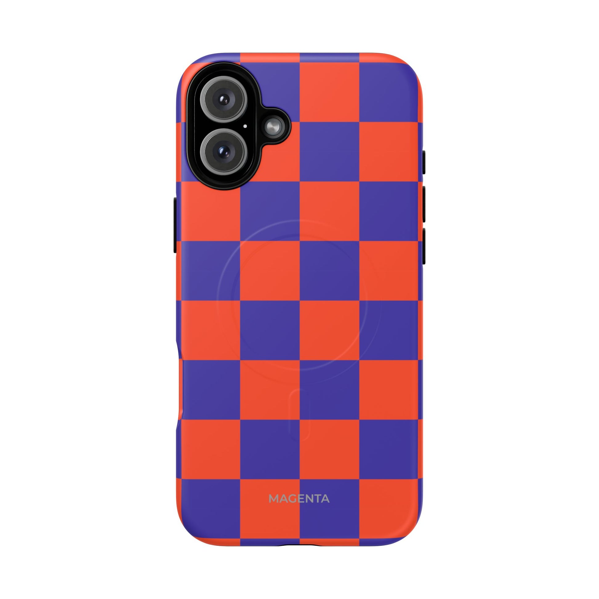 Blue & Orange Checkmate Tough Mag Case