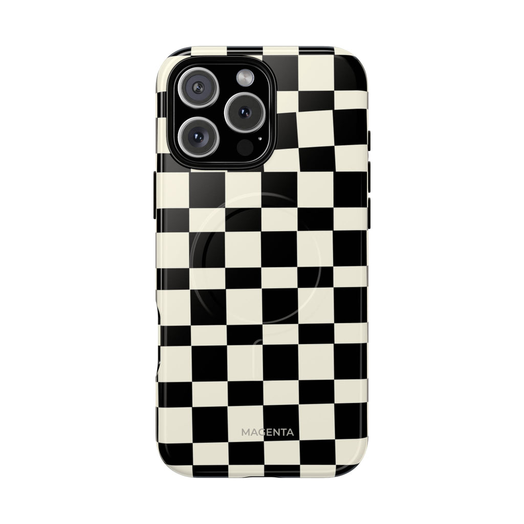 Black & White Check Tough Magnetic Case