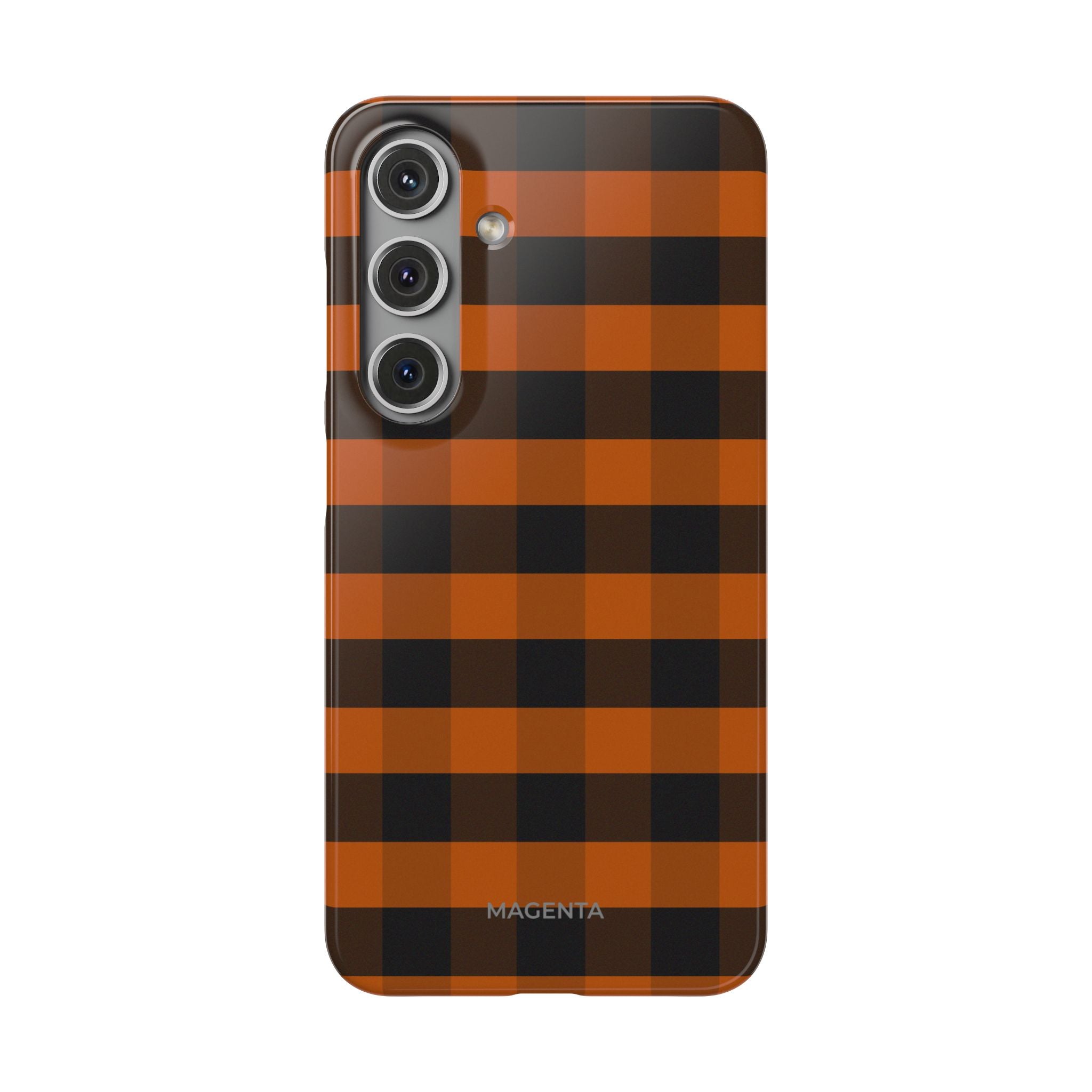 Orange Plaid Snap Case