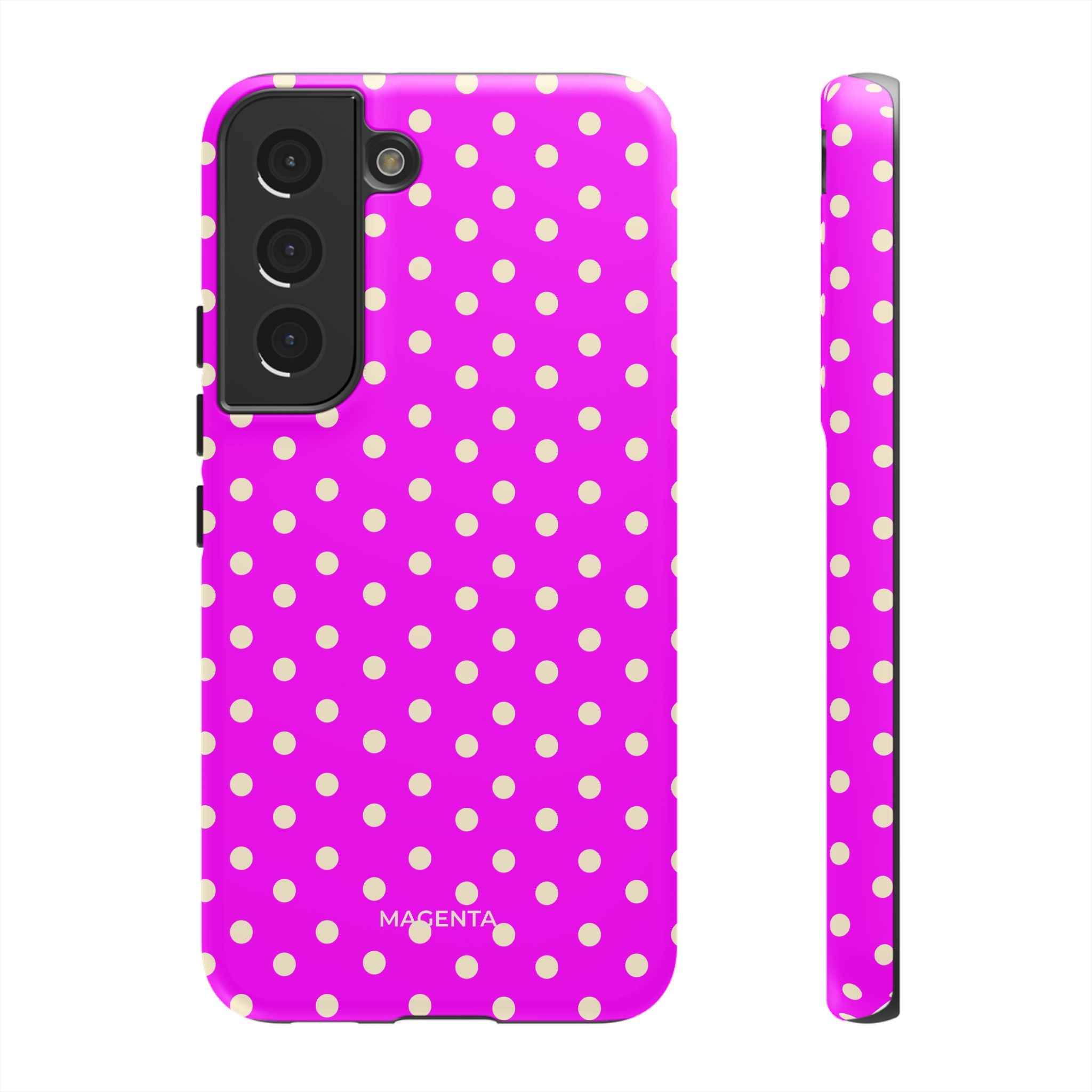 Cream On Magenta Polka Dot Tough Case
