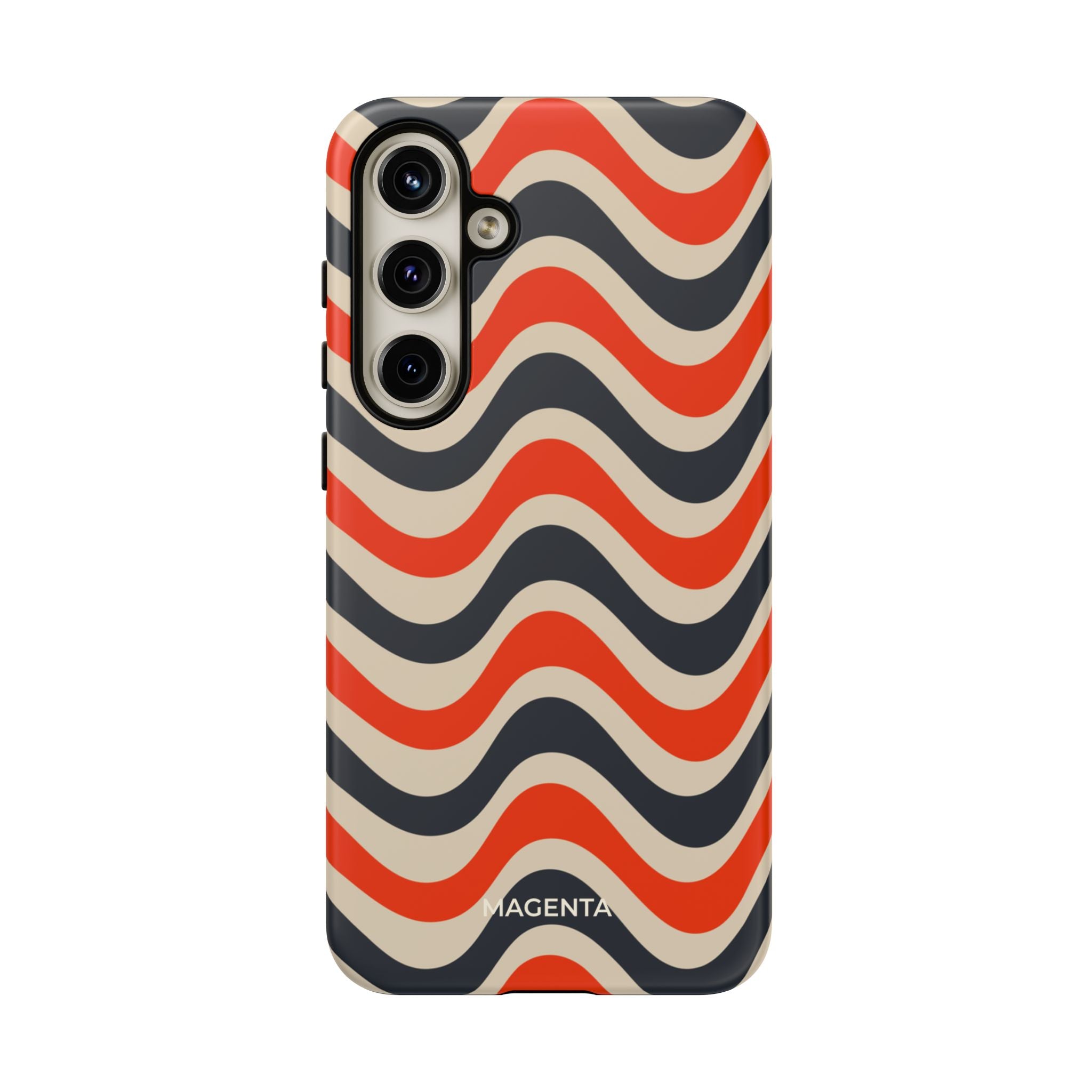 Black & Red Waves Tough Case