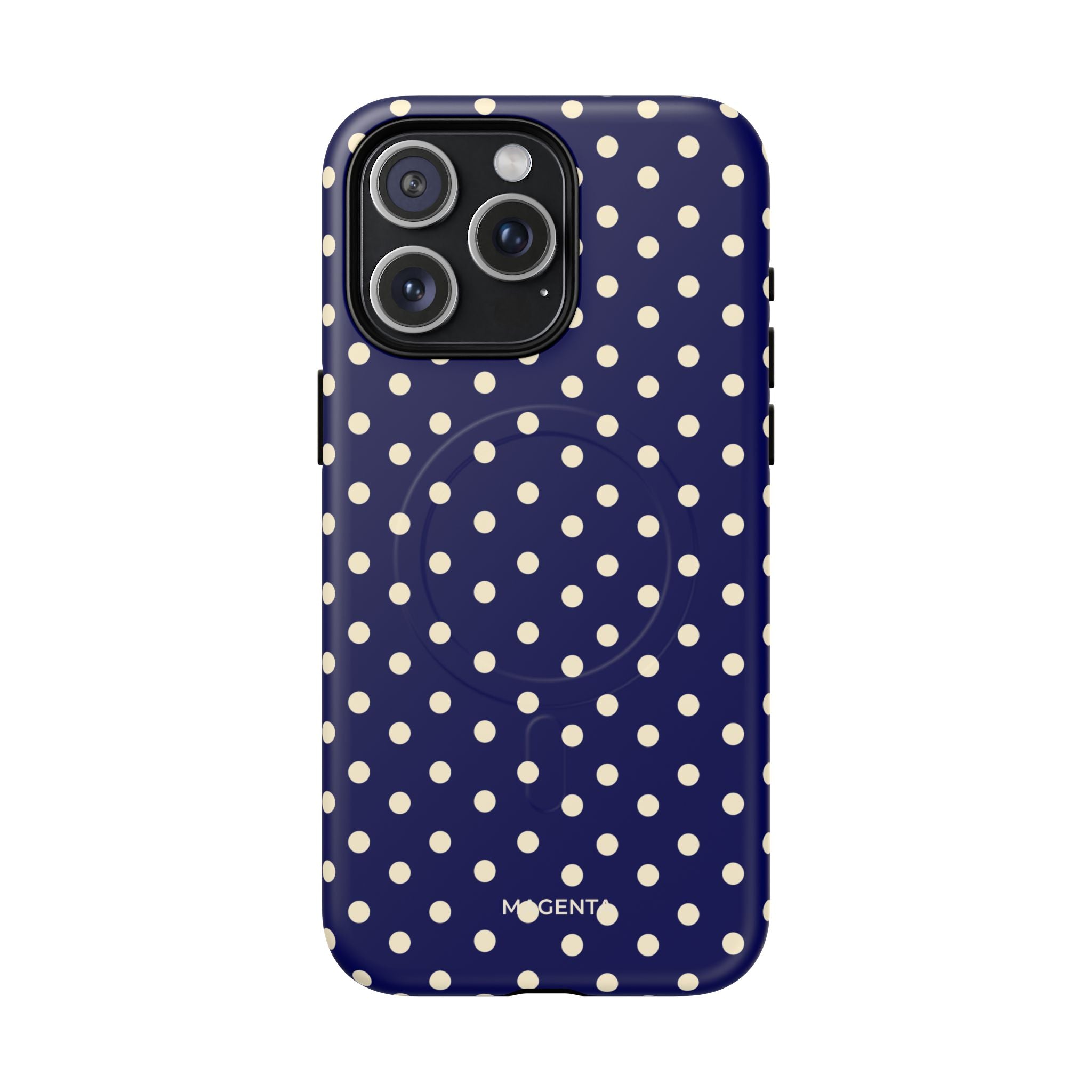 Cream On Navy Tough Magnetic Case