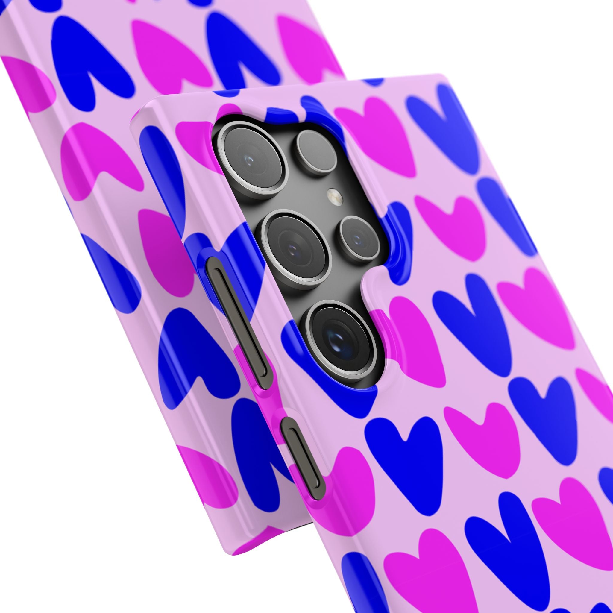 Neon Pop Hearts Snap Case