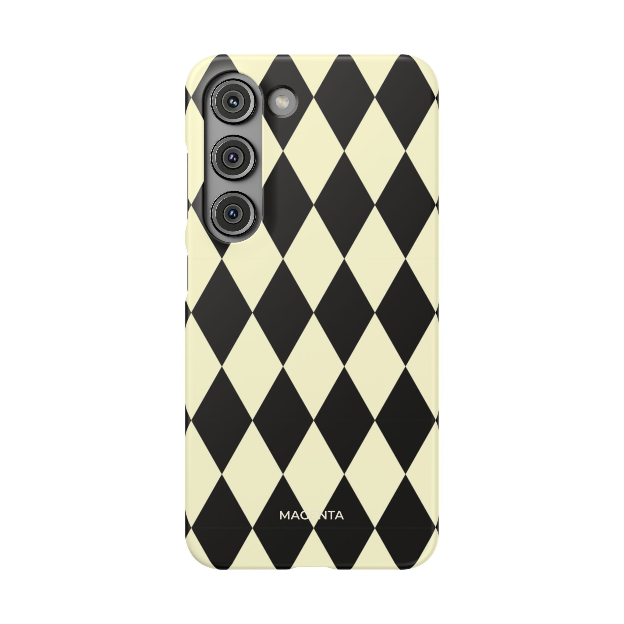 Black & Cream Geometric Snap Case