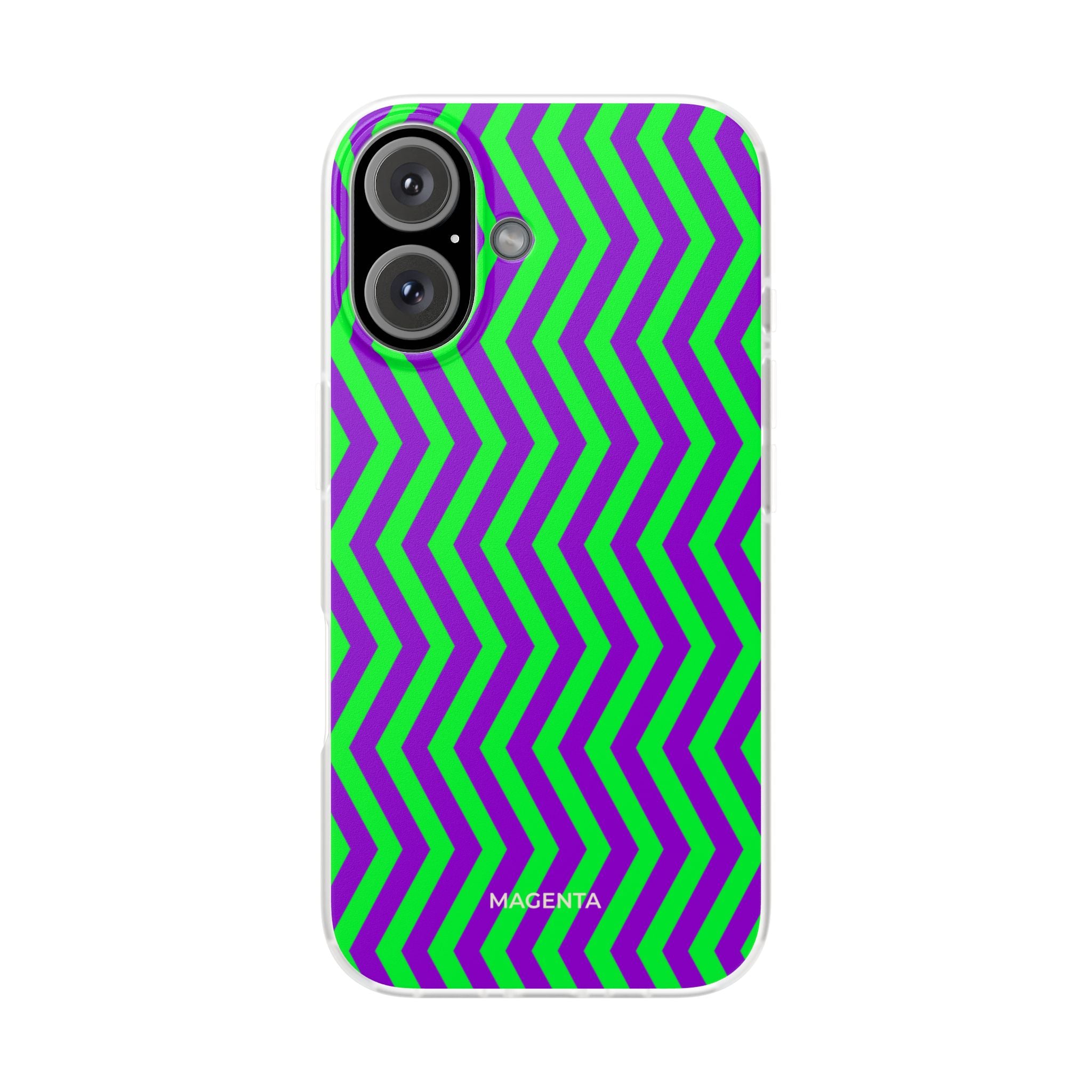 Green Purple Chevron Flexi Case