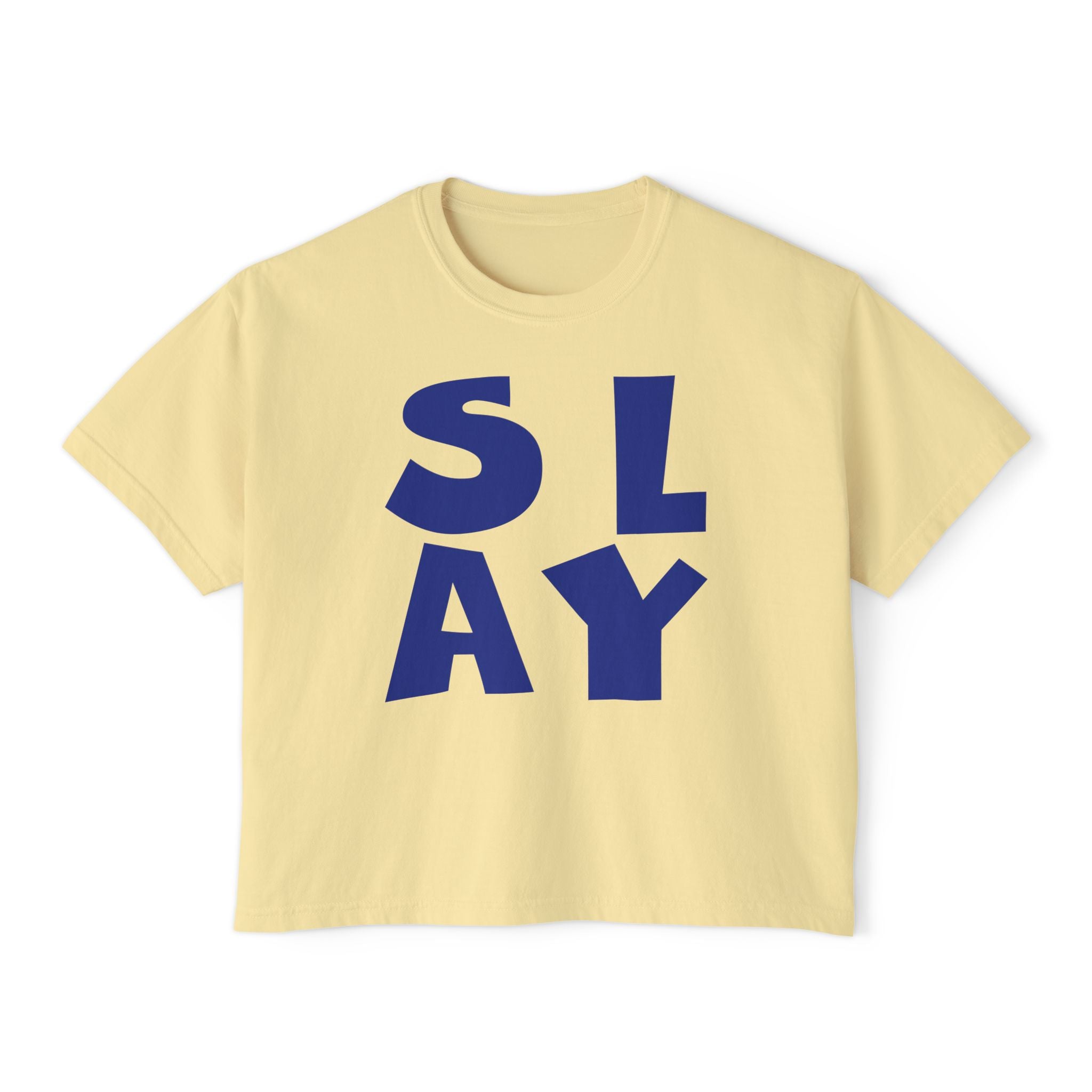 Slay Boxy Tee - Blue