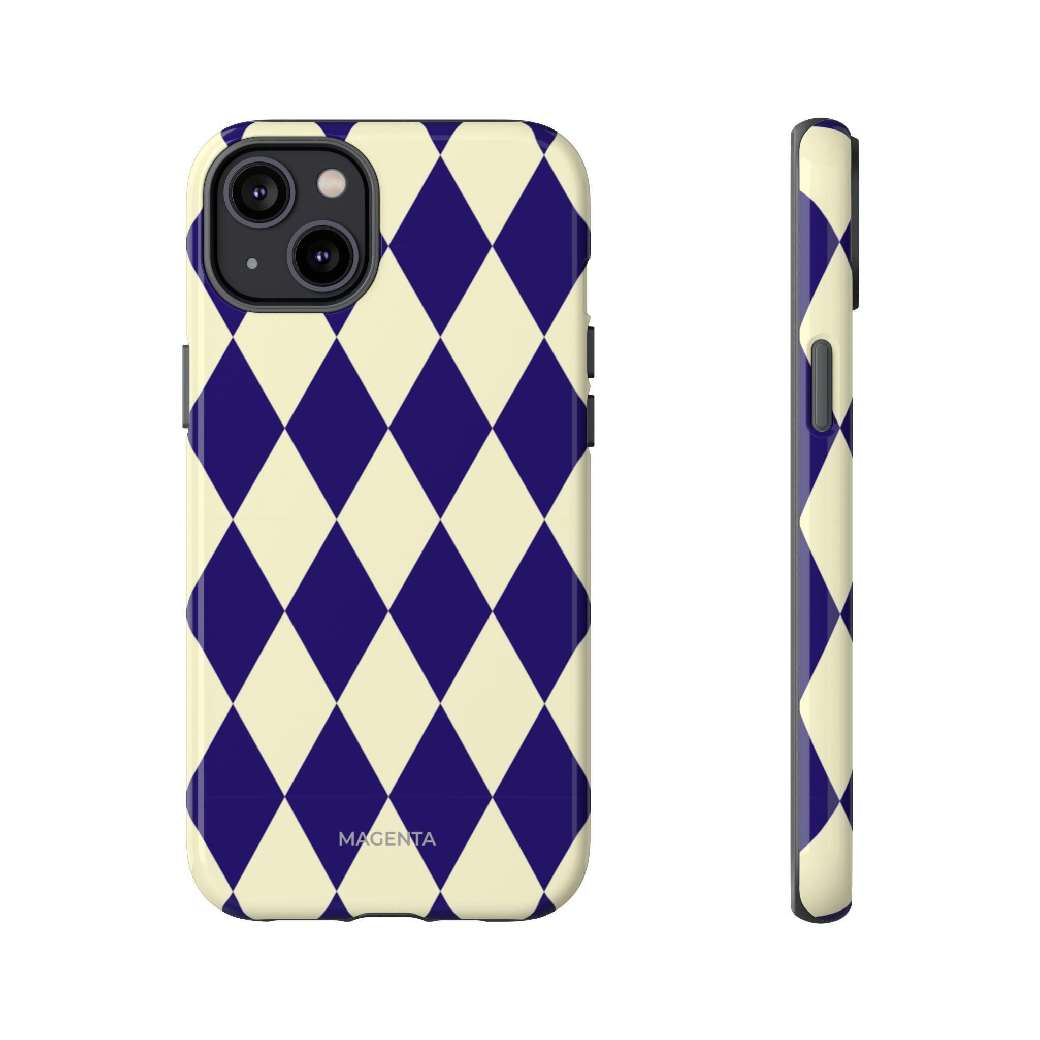 Navy & Cream Geometric Tough Case
