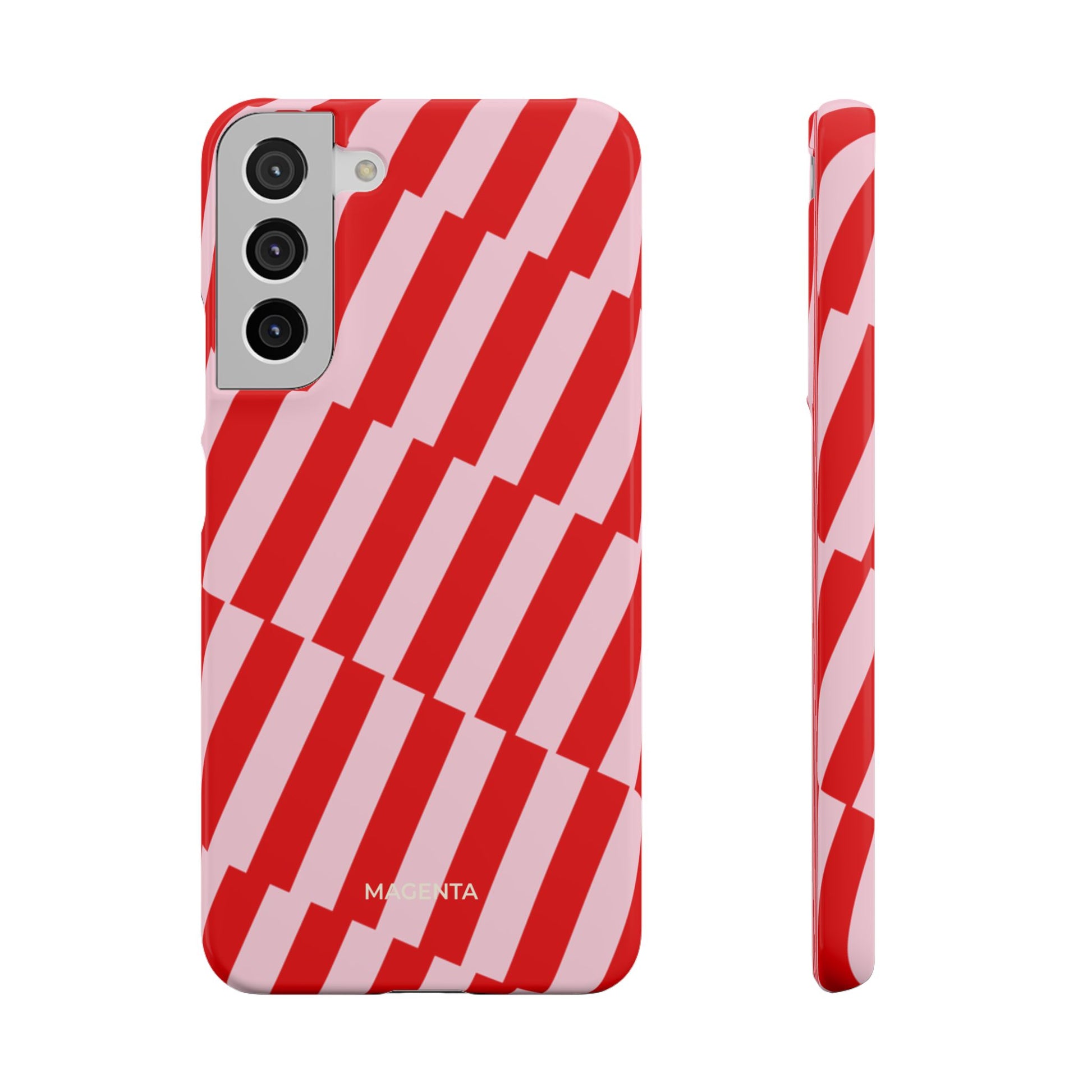 Cherry Pinstripe Snap Case
