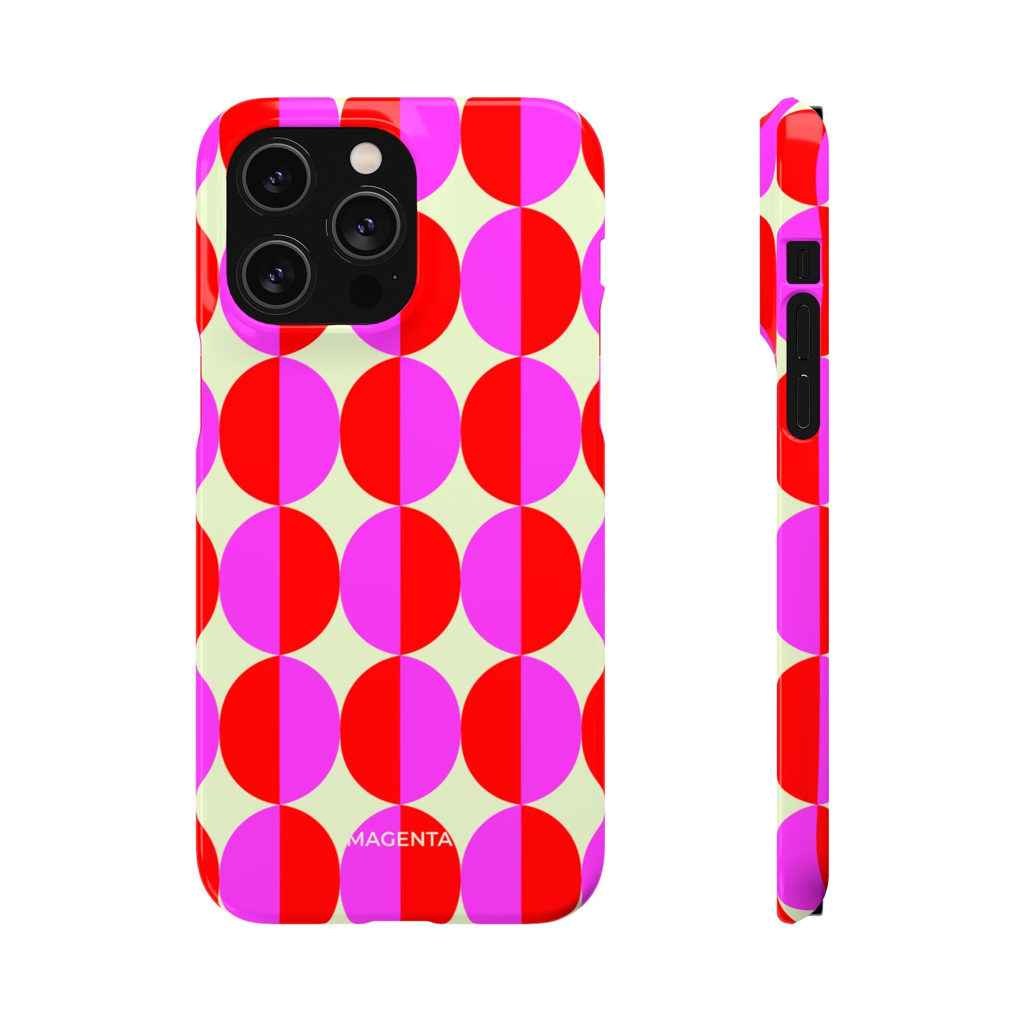 Red Pink Circle Snap Case