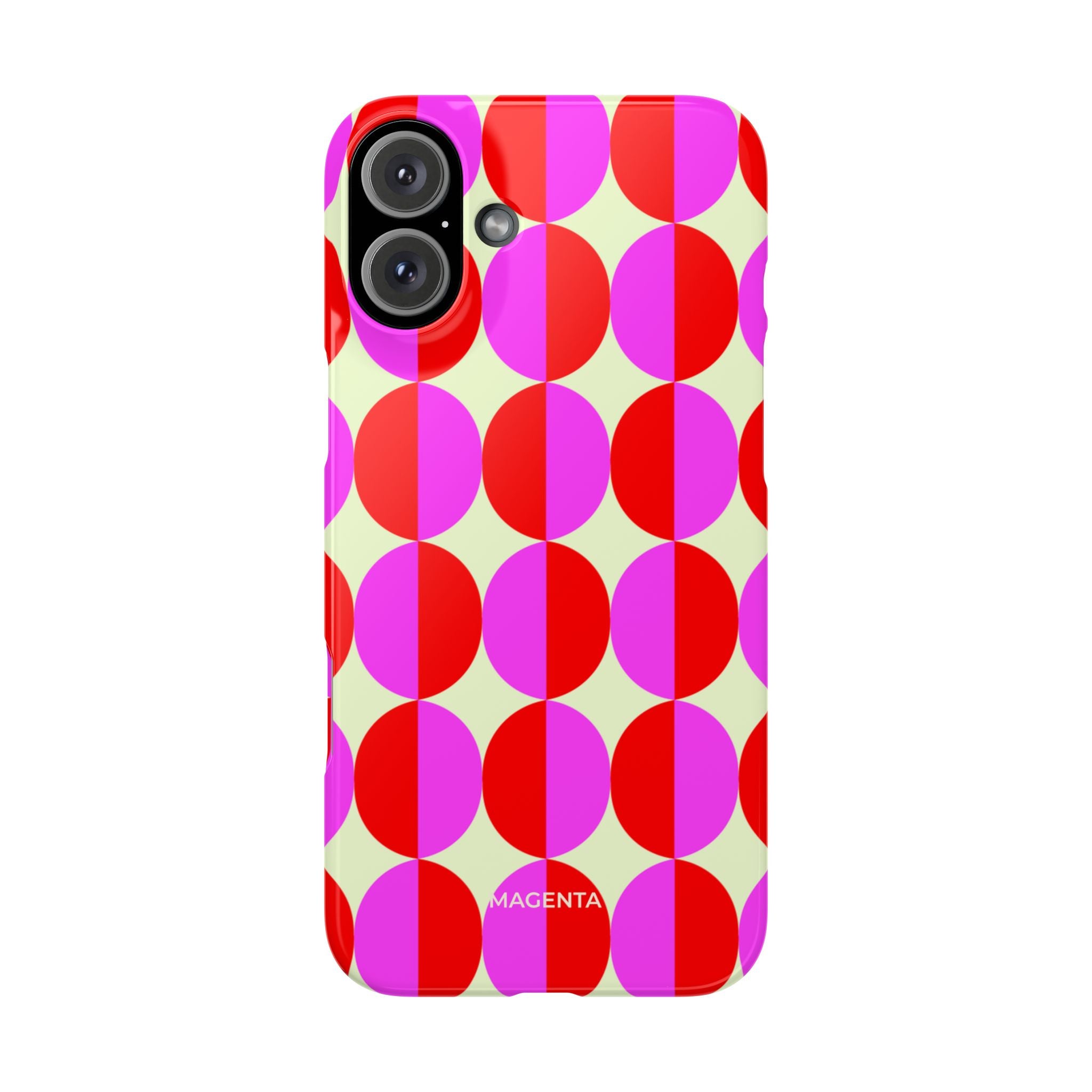 Red Pink Circle Snap Case