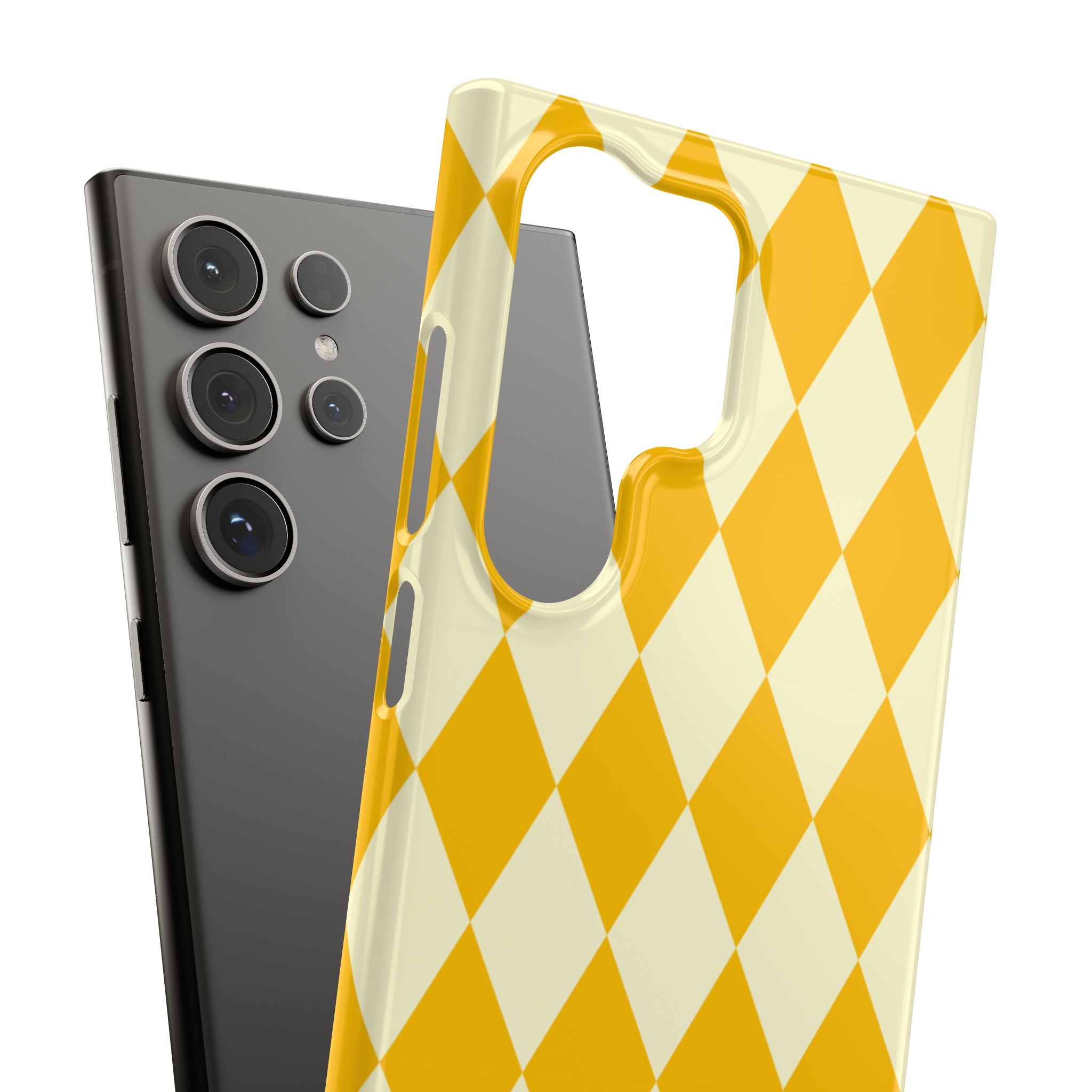 Yellow & Cream Geometric Snap Case