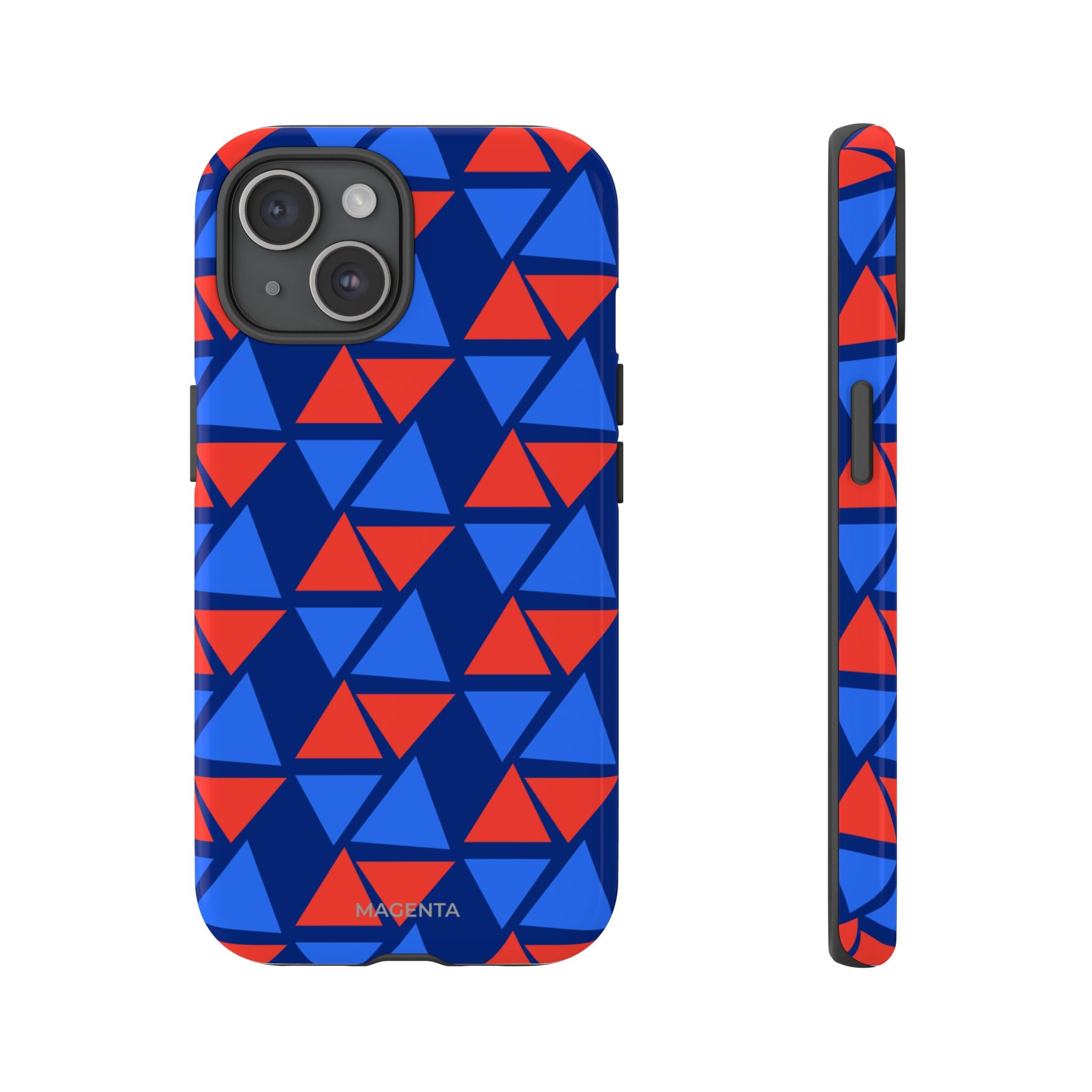 Blue Red Triangle Tough Case