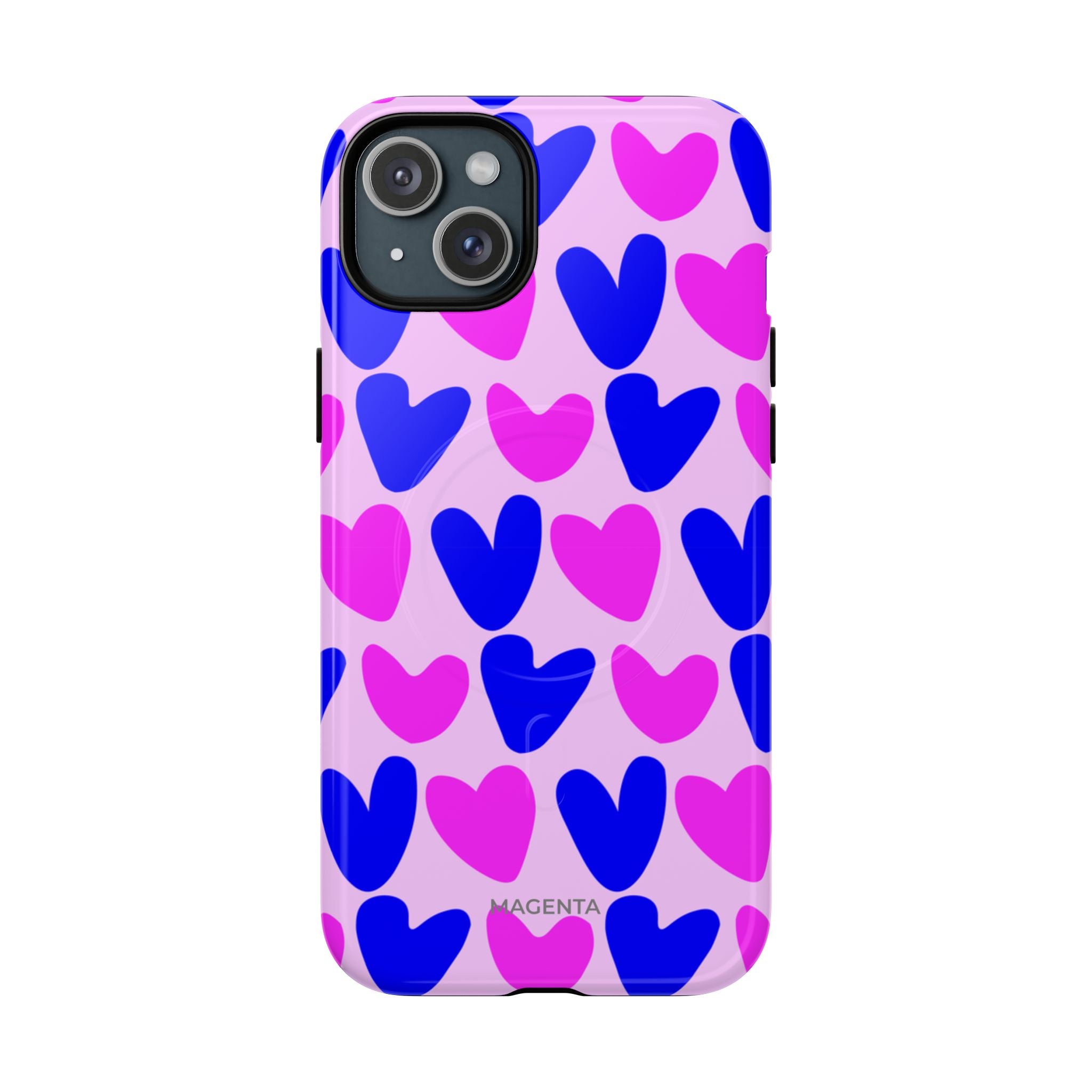 Neon Pop Heart Tough Mag Case